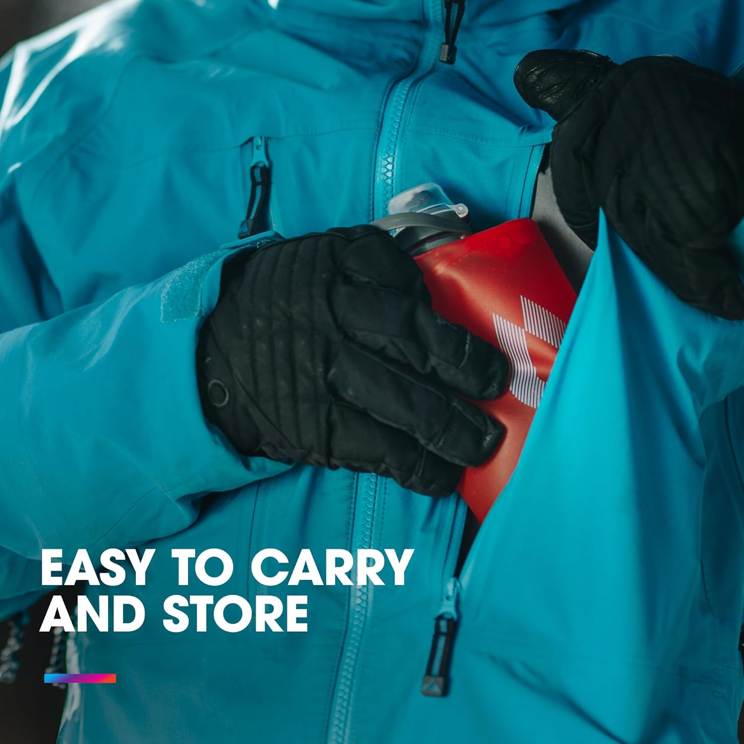 HydraPak Stow Collapsible Water Bottle – 350ml, 500ml, 1L – Ultralight, Leak-Proof, BPA-Free, Filter Compatible Travel & Hiking Flask - Image 3