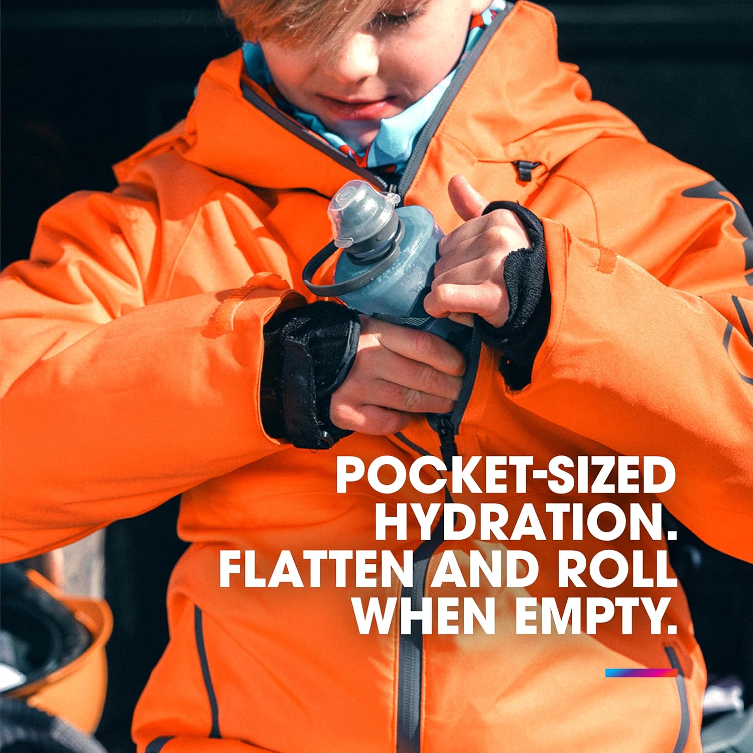 HydraPak Stow Collapsible Water Bottle – 350ml, 500ml, 1L – Ultralight, Leak-Proof, BPA-Free, Filter Compatible Travel & Hiking Flask - Image 4