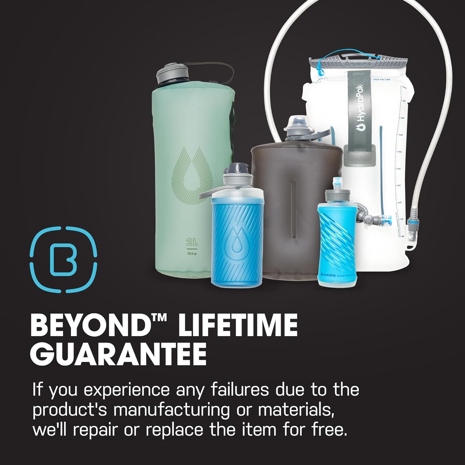 HydraPak Stow Collapsible Water Bottle – 350ml, 500ml, 1L – Ultralight, Leak-Proof, BPA-Free, Filter Compatible Travel & Hiking Flask - Image 6