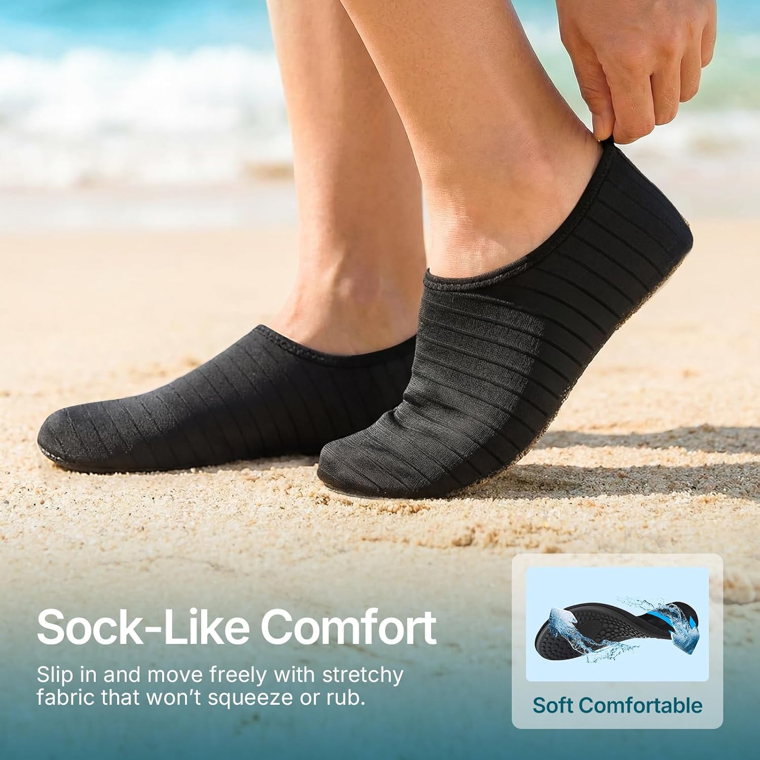 Water Shoes for Women Men Quick-Dry Aqua Socks Swim Beach Barefoot Yoga Exercise Wear Sport Accessories Pool Camping Must Haves Adult Youth Size - Image 4