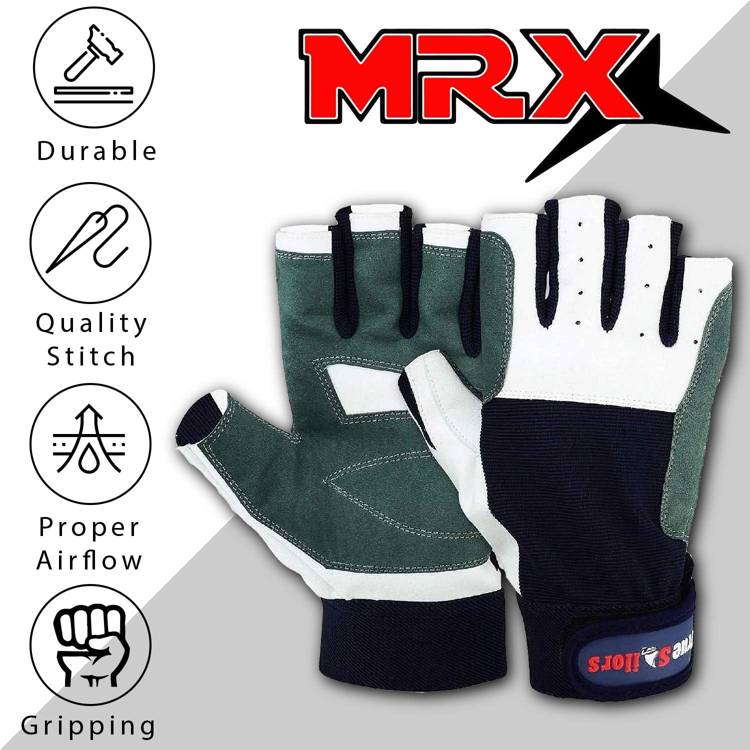 MRX Sailing Gloves for Men & Women 3/4 Finger Grip Great for Sailing, Yachting, Paddling, Kayaking, Fishing, Dinghying Water Sports - Image 2