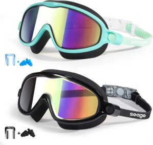 Seago Swim Goggles 2 Pack Anti-Fog ...