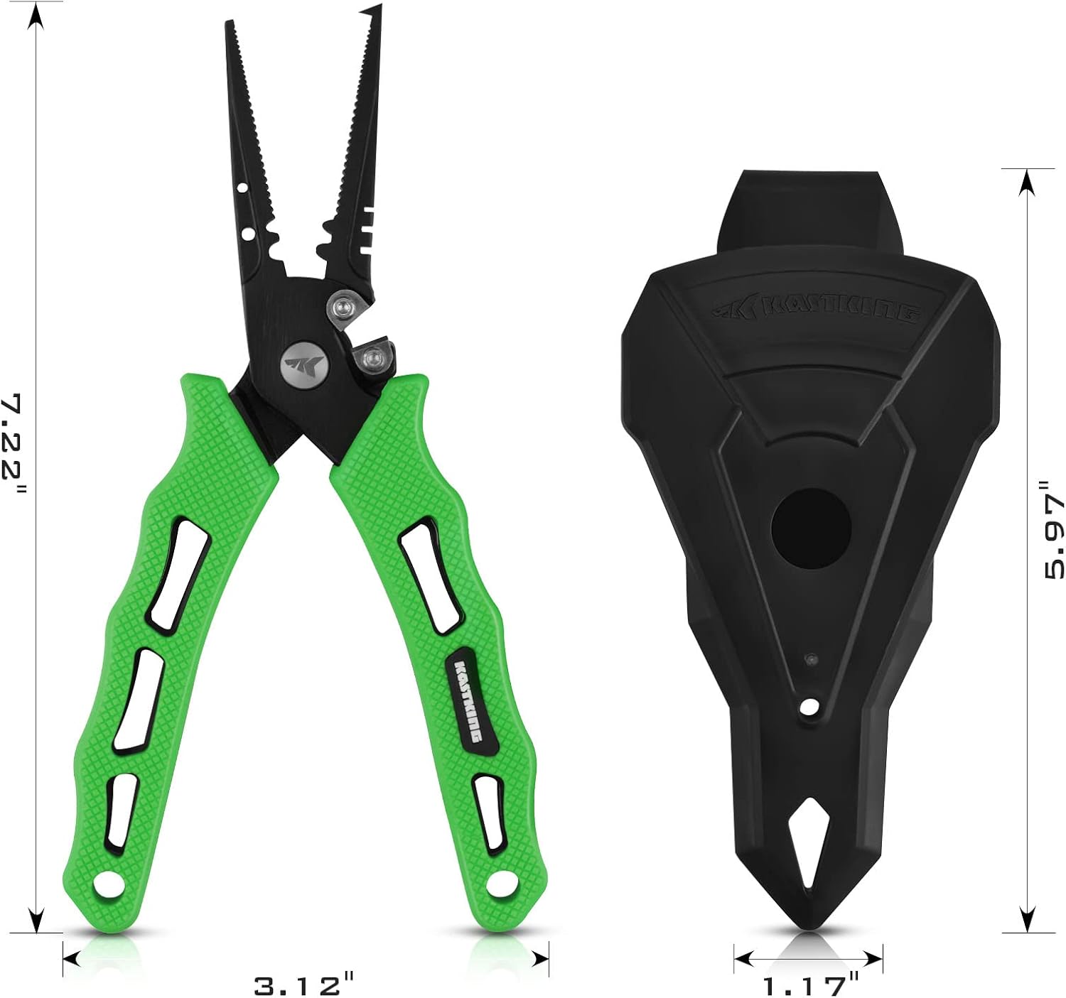 KastKing Cutthroat 7 inch Fishing Split Ring Pliers, 420 Stainless Steel Fishing Tools, Saltwater Resistant Fishing Gear, Tungsten Carbide Cutters - Image 7
