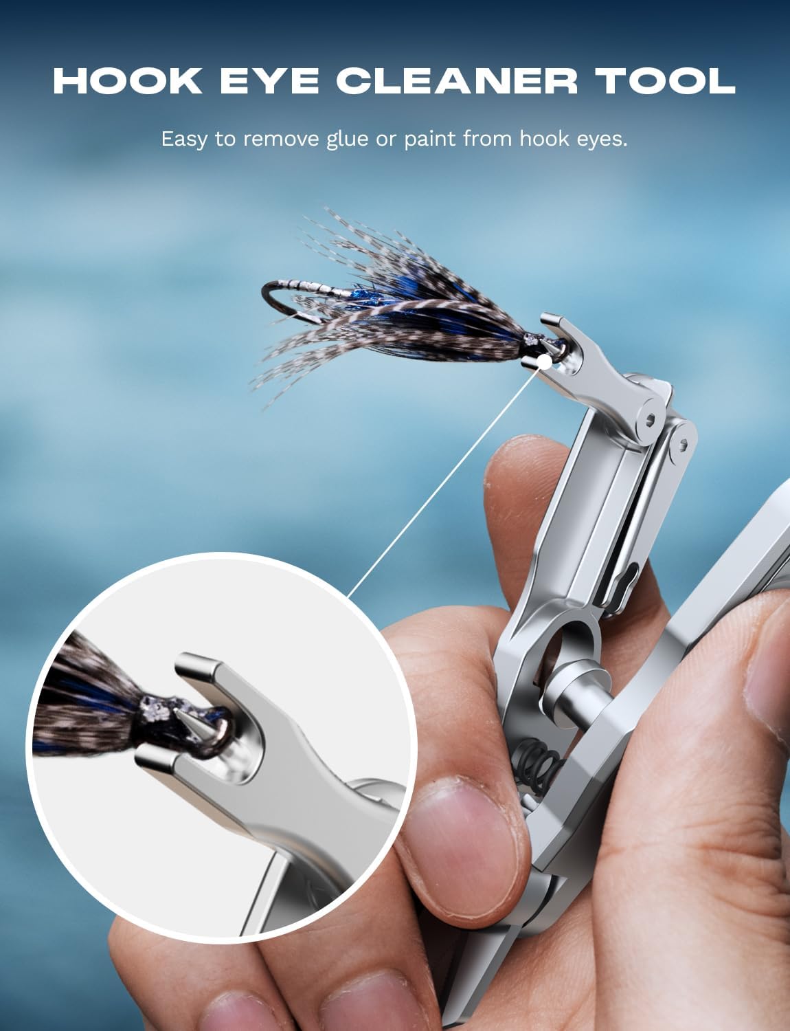 HOOK-EZE Fishing Line Cutter, Fly Fishing Nippers with Retractors and Knot Tying Tool Accessories, Stainless Steel Braided Line Scissors Clippers for Mono and Fluoro Lines - Image 4