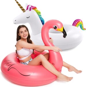 Inflatable Unicorn Flamingo Pool Fl...