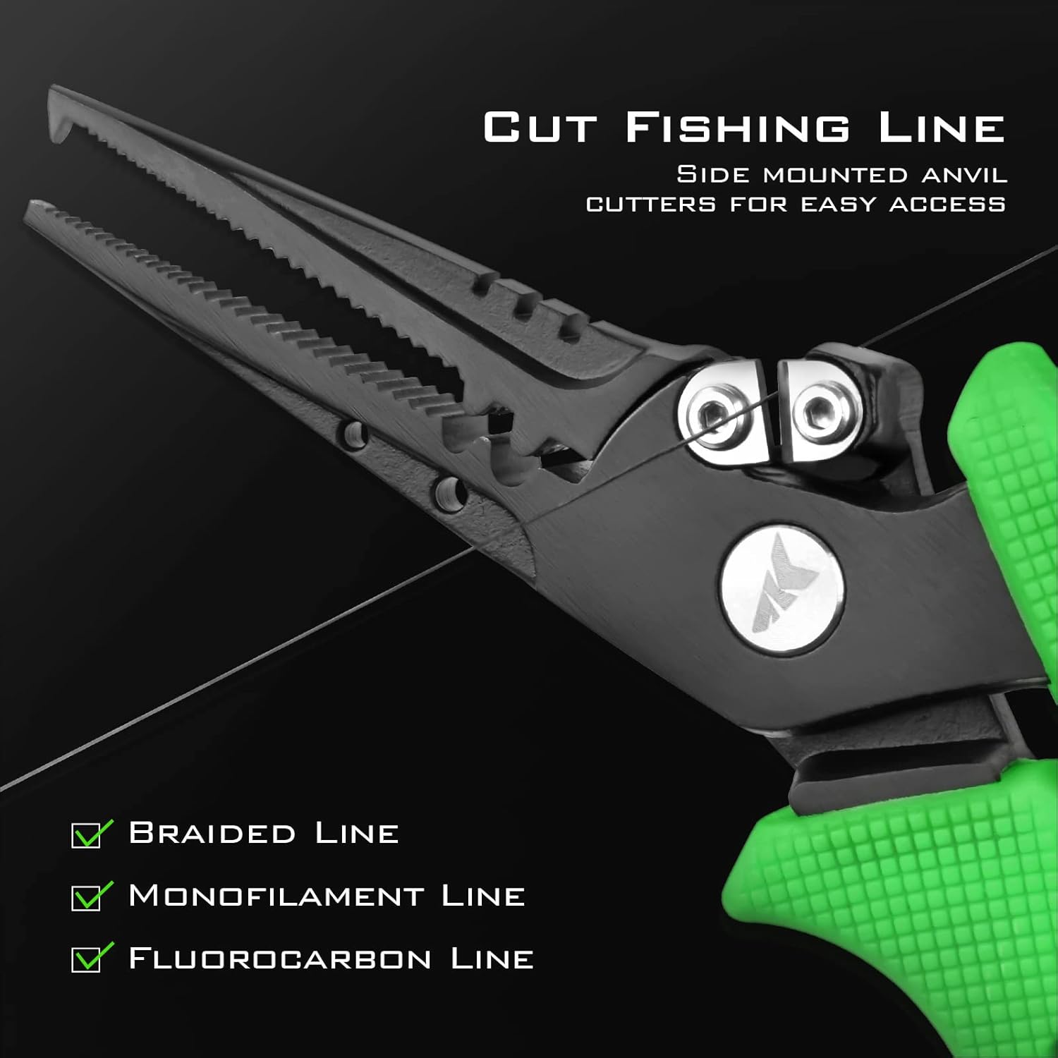 KastKing Cutthroat 7 inch Fishing Split Ring Pliers, 420 Stainless Steel Fishing Tools, Saltwater Resistant Fishing Gear, Tungsten Carbide Cutters - Image 3