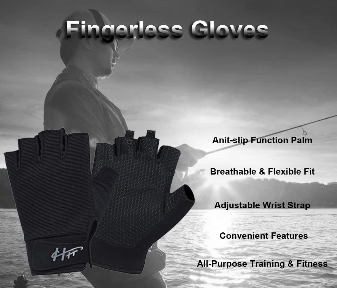 Fingerless Gloves - Multipurpose Water & Sports Gloves for Fishing, Sailing, Rowing, Kayaking & More - Men & Women - Image 2