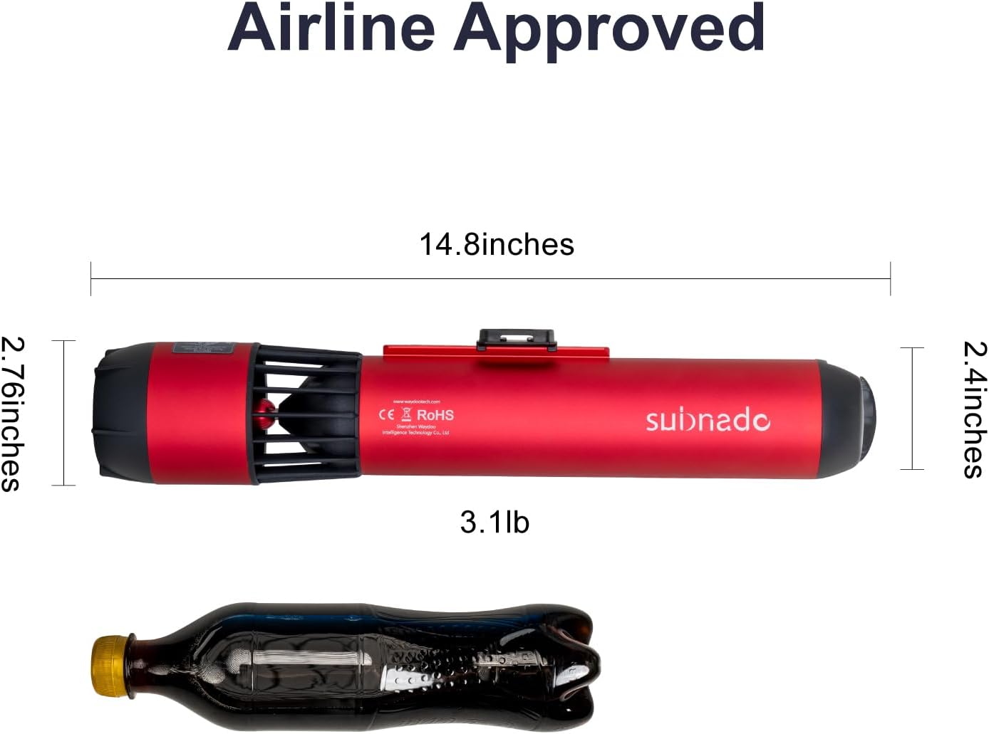 Waydoo Subnado Underwater Scooter Black and Red Special Version - Image 3