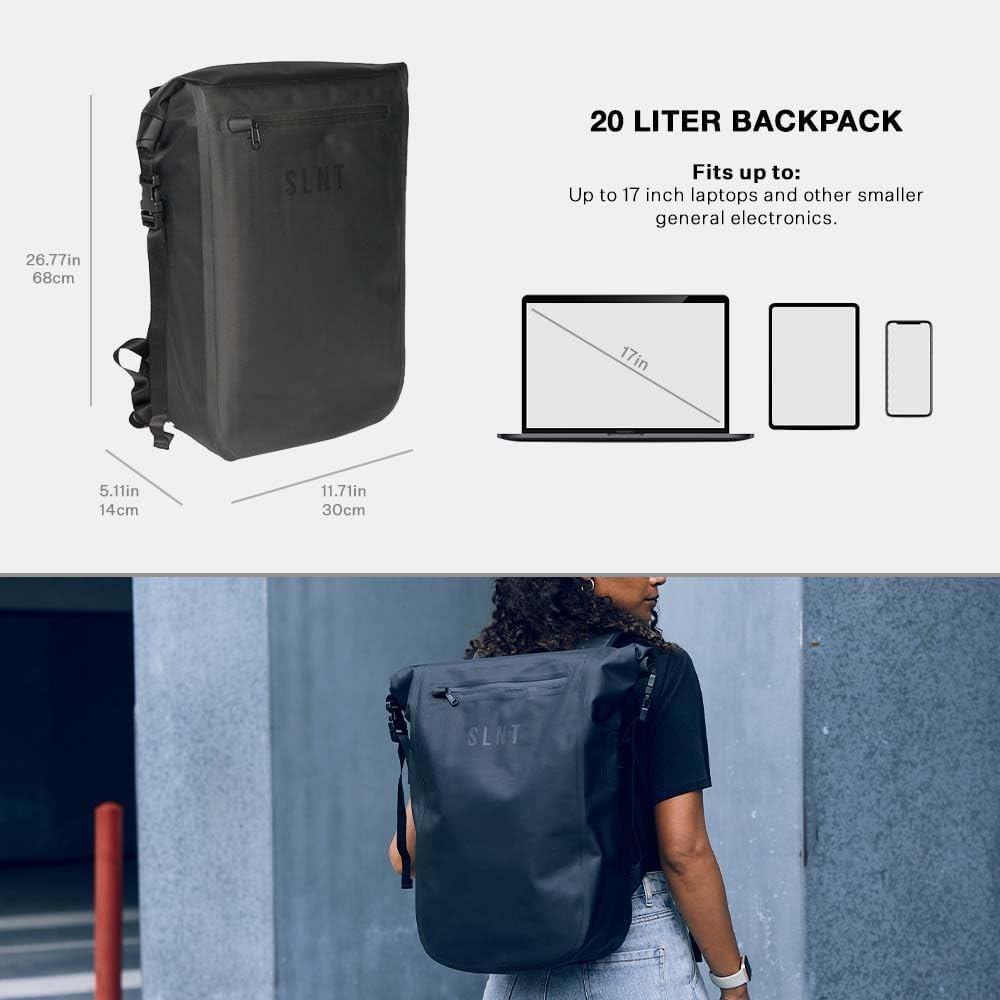 Silent Pocket SLNT Faraday Waterproof Backpack Signal Blocking Dry Bag Protects Against Identity Theft for Work, Travel, Hiking - Blocks RFID, WiFi, Bluetooth, NFC, Cellular, GPS, EMF - Image 4