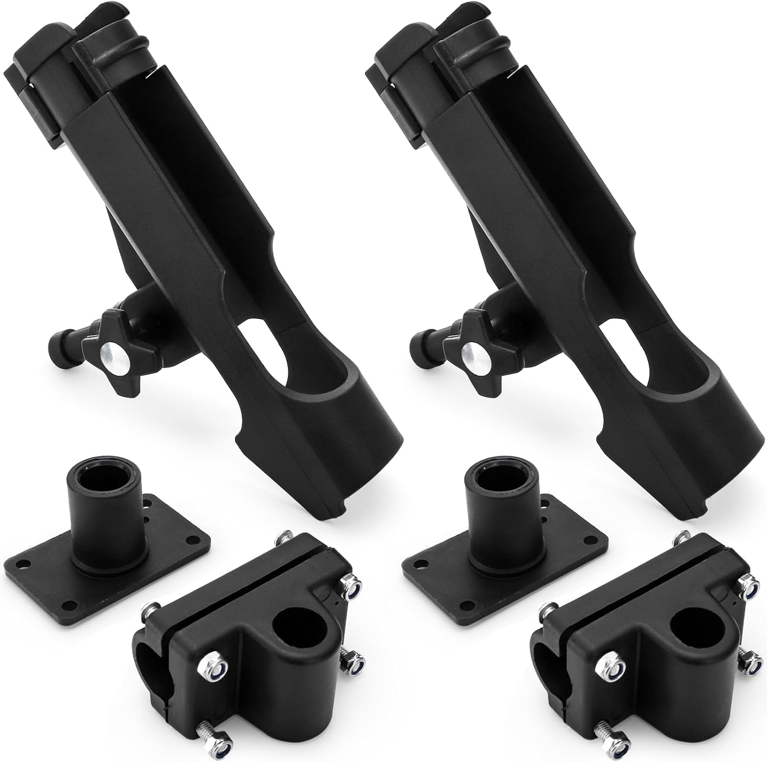 Bekith 2 Pack Fishing Rod Holder with Combo Mount, Adjustable Fishing Boat Rod Holder, Black Finish - Image 5