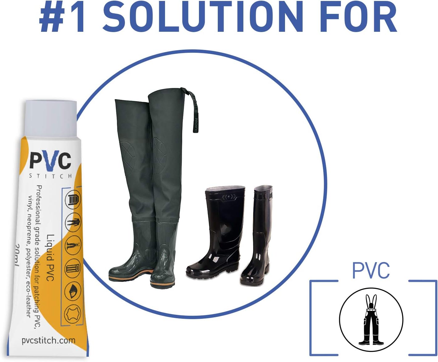 PVC Stitch Liquid Patch – Air Mattress Patch Kit Heavy Duty, Inflatable Patch Glue for PVC & PU, Inflatable Boats, Rafts, Kayaks, SUP, Hot Tubs, Waterbeds, Bounce Houses. Waterproof, 3-hr Cure, 20 ml - Image 8