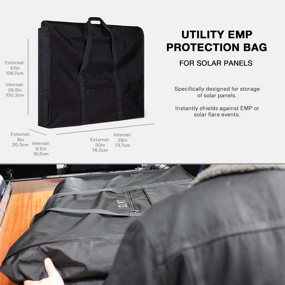 Silent Pocket SLNT Utility Faraday Bag for Solar Panels and Large Electronic Devices Water Resistant Nylon, Multishield Blocks Wireless Signals - Protects from Hacking, Spying - Image 4