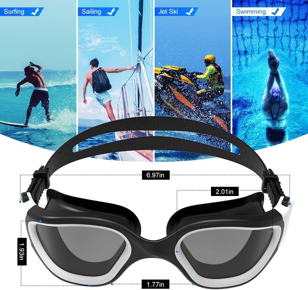 ZIONOR Swim Goggles, Upgraded G1 Polarized Swimming Goggles Anti-Fog for Adult Men Women - Image 8
