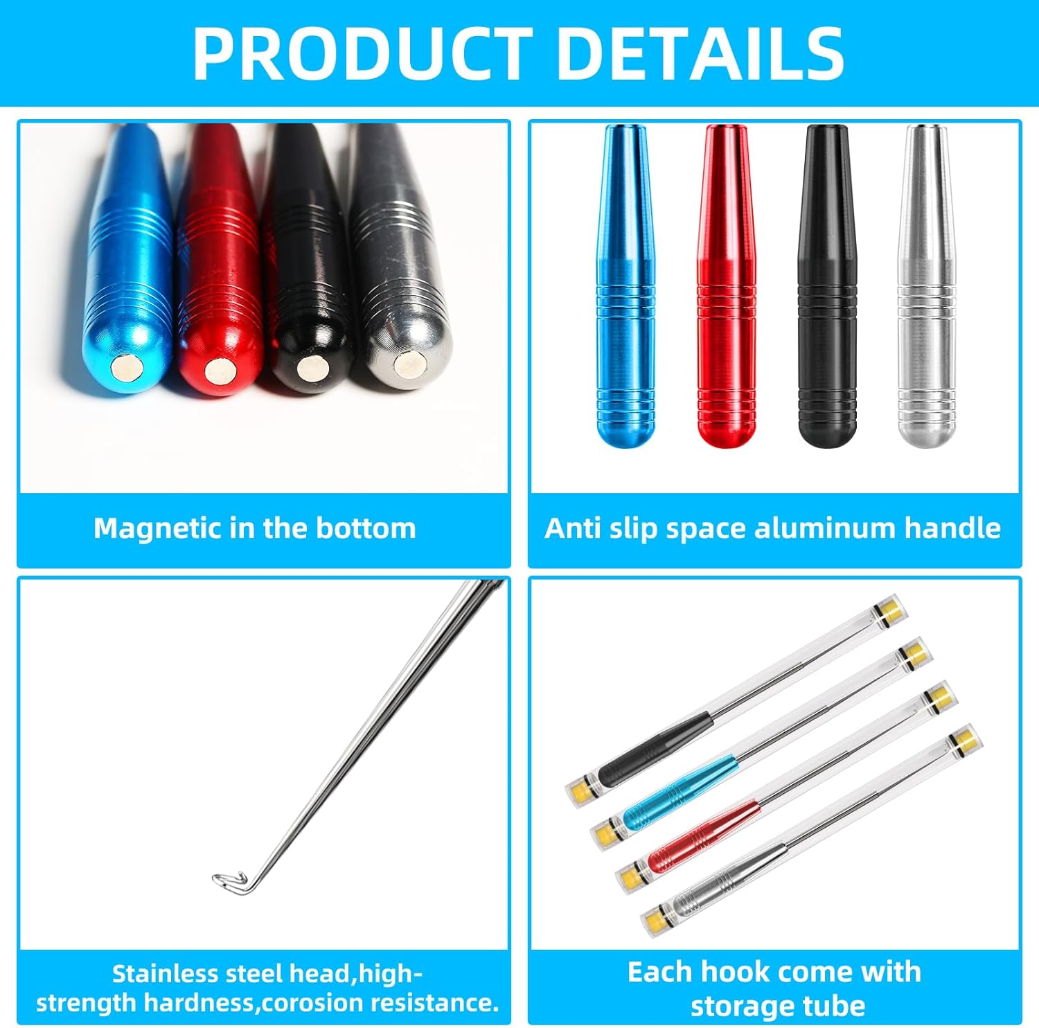 Fish Hook Remover Tool,Fishing Hook Quick Removal Device,Fishing Gear Security Extractor Equipment Kits for Adult,Hook Extractor Accessories Tools with Storage Tube,4Pcs - Image 3