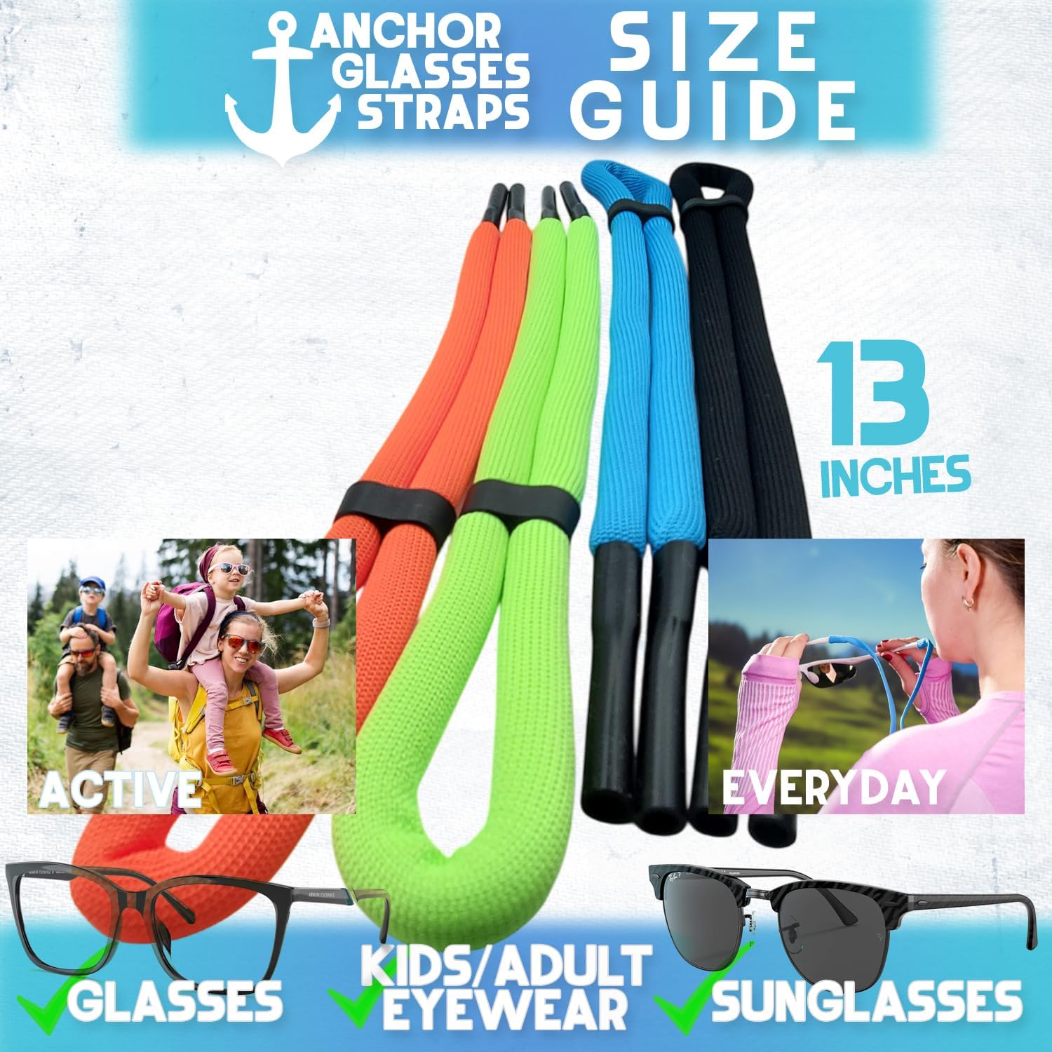 Floating Sunglasses Straps for Water – 4 Pack Buoyant Glasses Retainer for Men Women – Adjustable Floatable Eyewear Lanyard for Boating Kayaking Fishing Paddleboarding Beach Lake Pool - Image 6