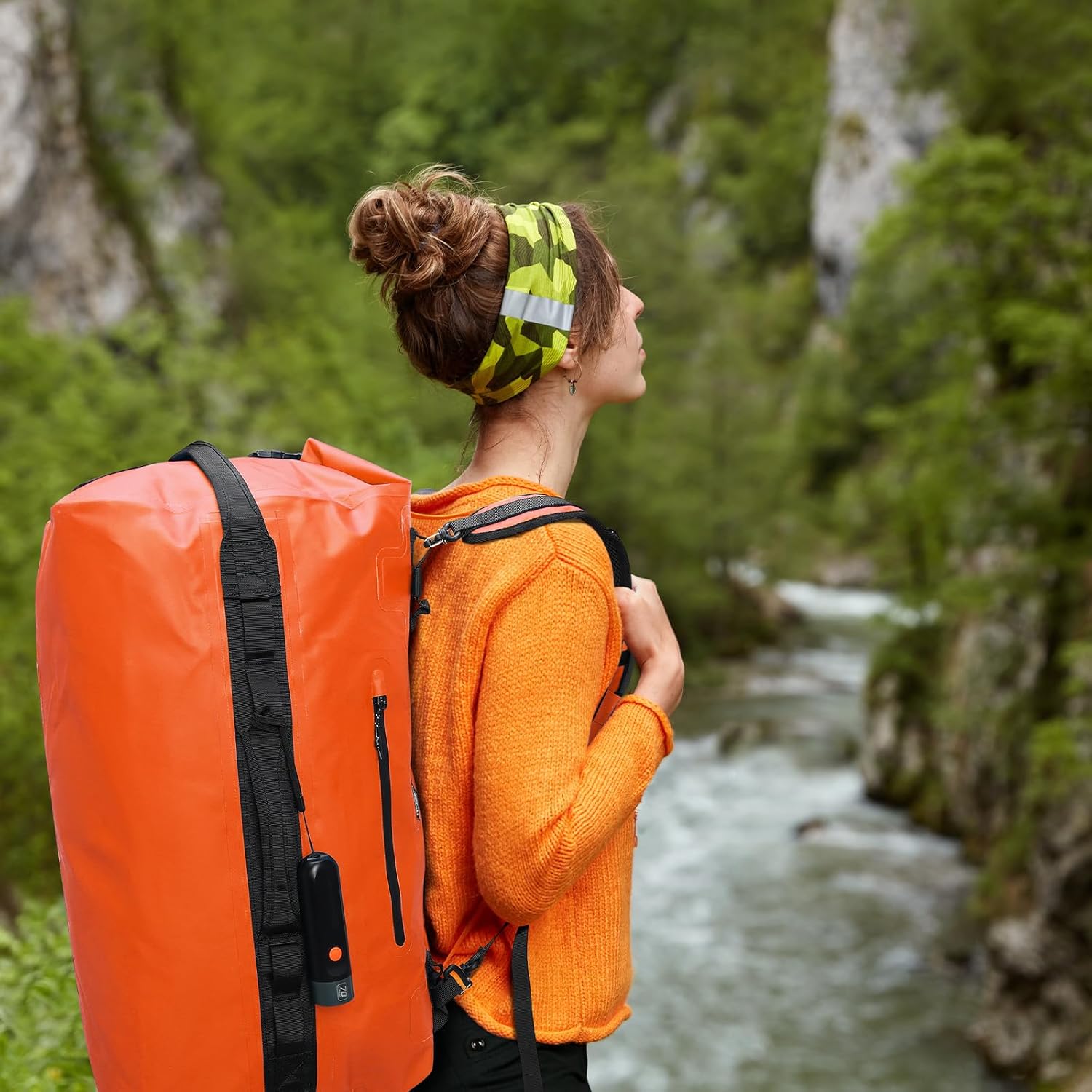 Haimont Large Waterproof Duffel Backpack Roll-Top Heavy Duty Dry Duffle Bag for Boating, Travel, Motorcycle, Kayaking, Camping, 60L - Image 7