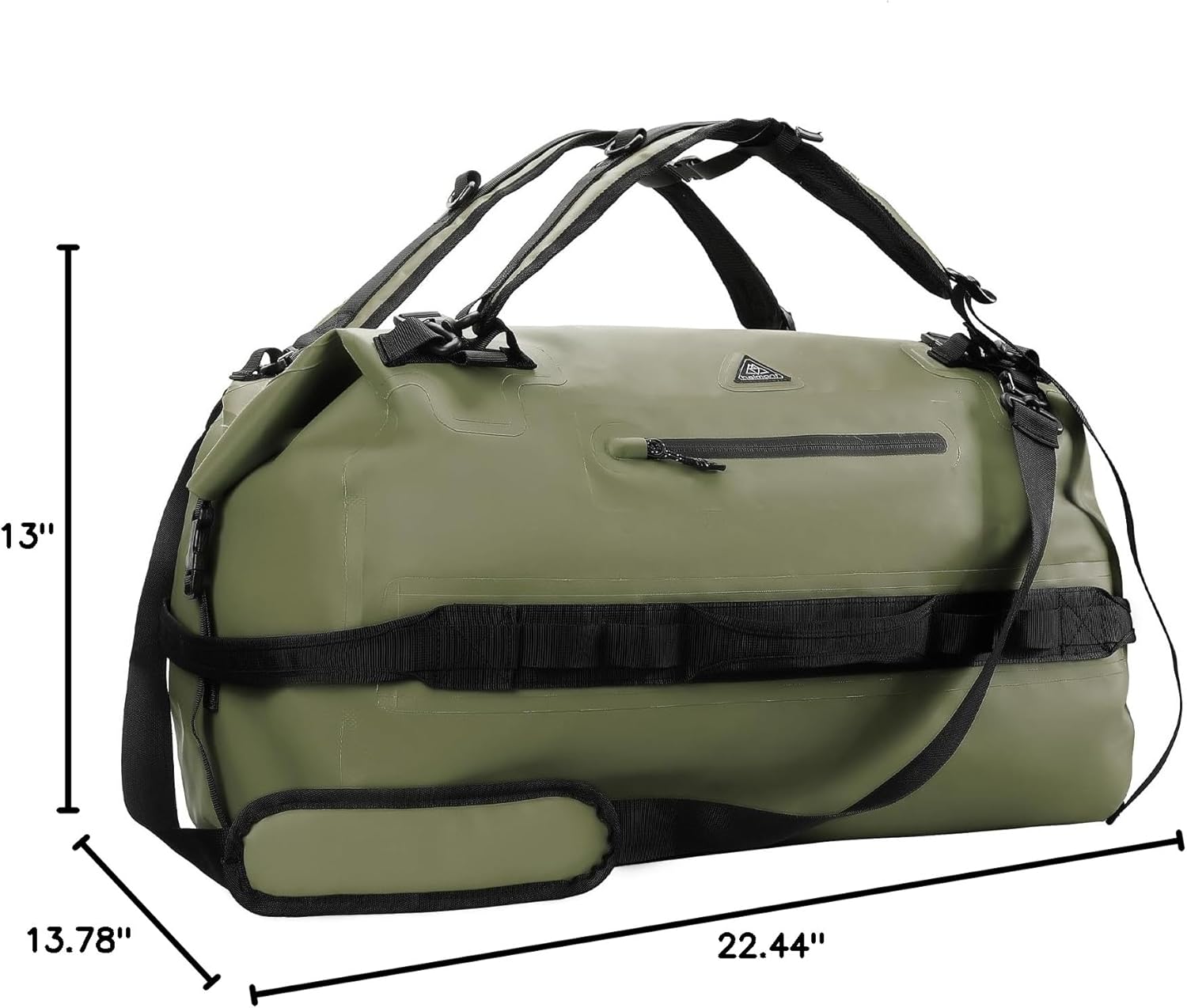 Haimont Large Waterproof Duffel Backpack Roll-Top Heavy Duty Dry Duffle Bag for Boating, Travel, Motorcycle, Kayaking, Camping, 60L - Image 8