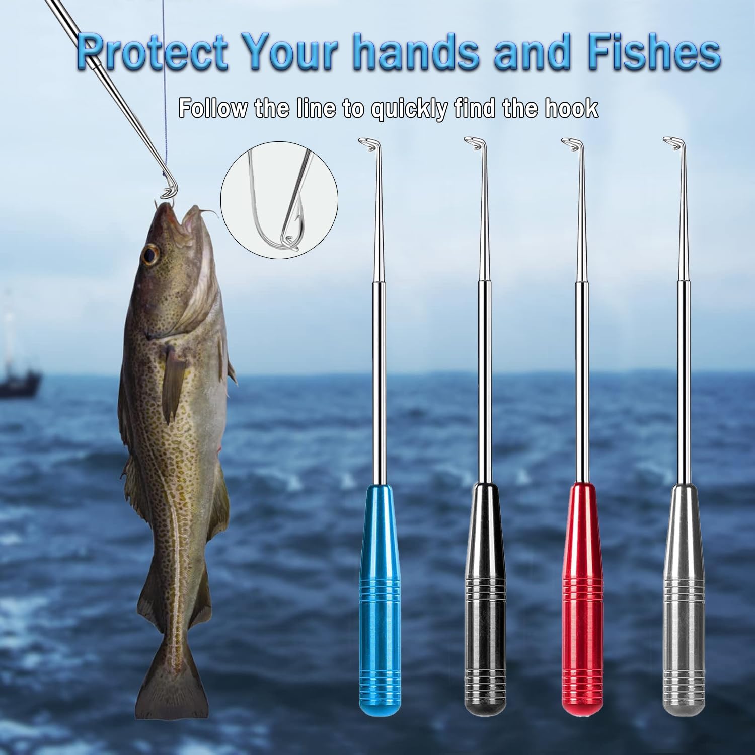 Fish Hook Remover Tool, Fishing Hook Quick Removal Device, Fishing Gear and Accessories Security Extractor Equipment Kits for Adult, Hook Extractor Tools with Storage Tube - Image 6