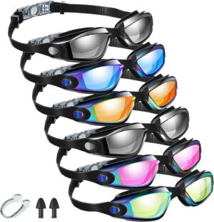 Flutesan 6 Pack Swim Goggles for Ad...