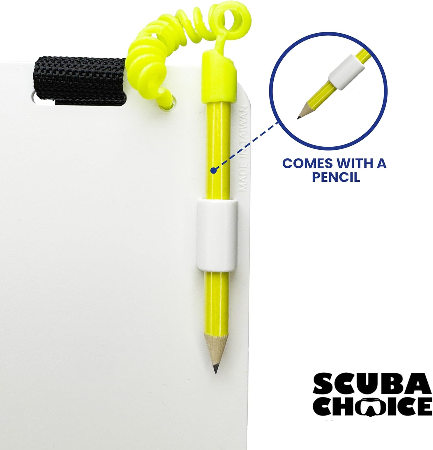 Scuba Choice Dive Slate for Underwater Communication - Durable Writing Surface for Scuba Diving & Snorkeling, Includes Pencil, Clip & Strap - Image 5