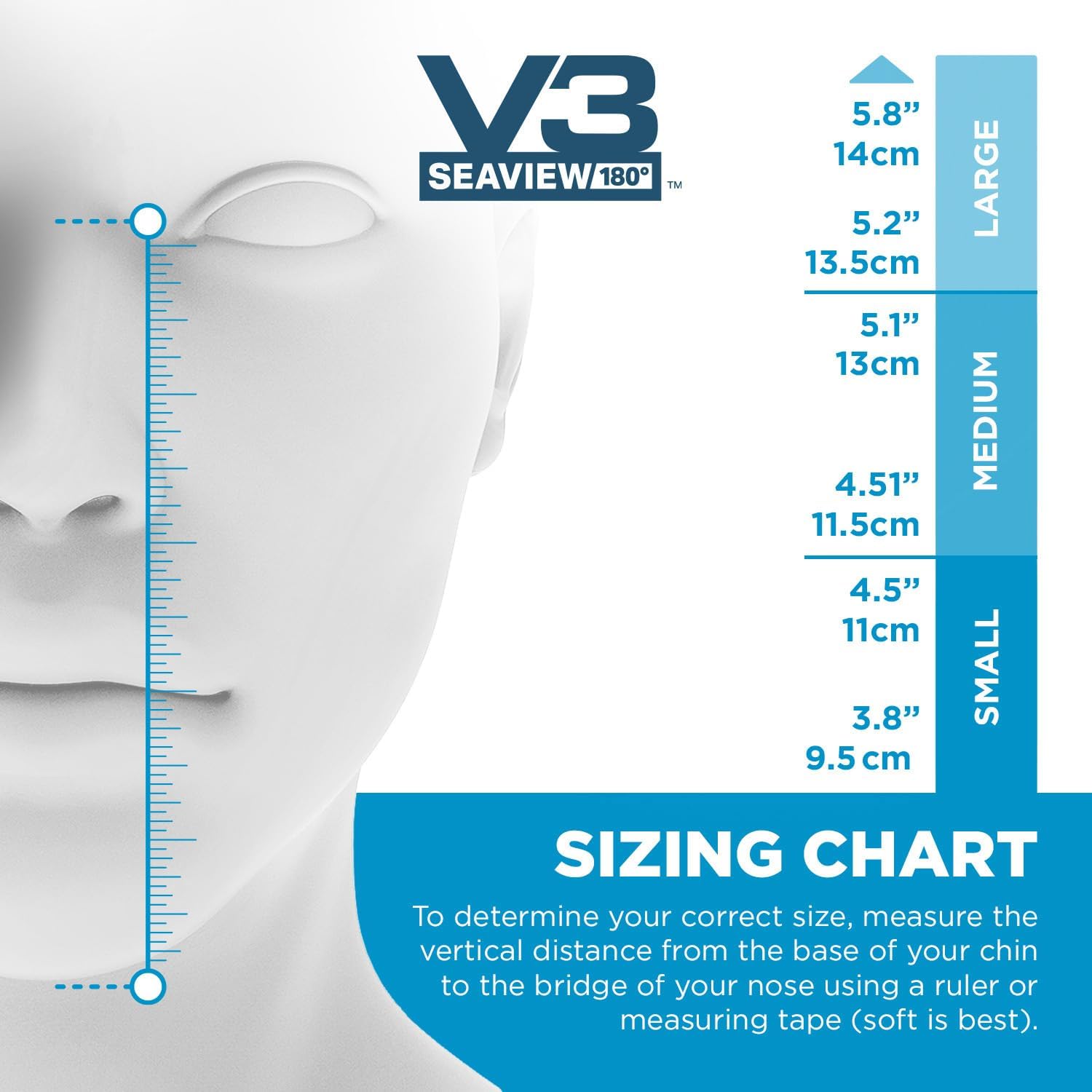 Seaview 180 V3 Full Face Snorkel Mask Adult- The V3 is The Perfect Snorkeling Gear for Adults- Snorkel Mask with 180 Panoramic Viewing and Up to 600% Easier Breathing- Patented Flowtech Air Intake - Image 5