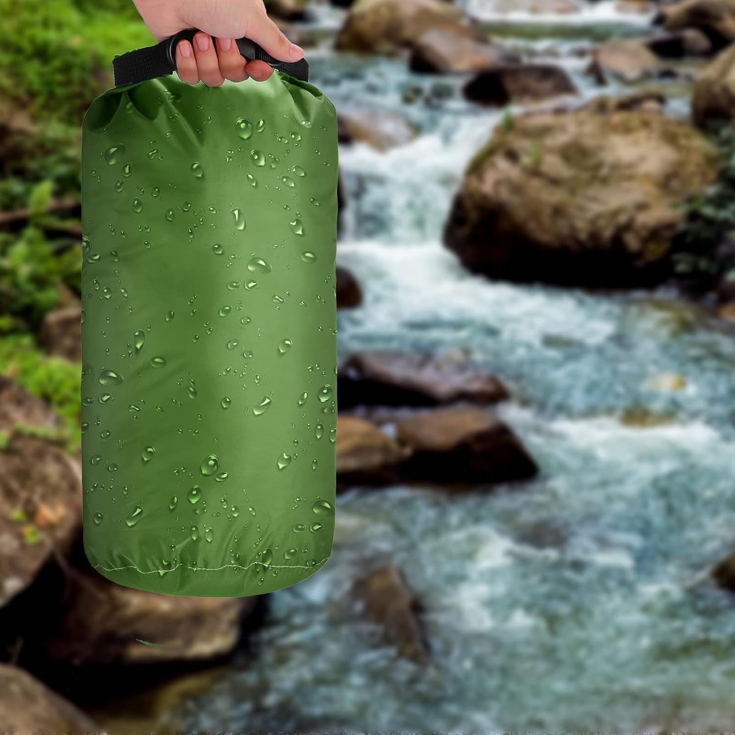 Shappy 6 Pcs Waterproof Dry Bag Set Ultralight Stuff Sack 20/15/10/8/5/3L Backpacking Bag with Long Adjustable Strap Outdoor Keep Gear Dry Sack for Camping Kayaking Boating Hiking Travel - Image 6