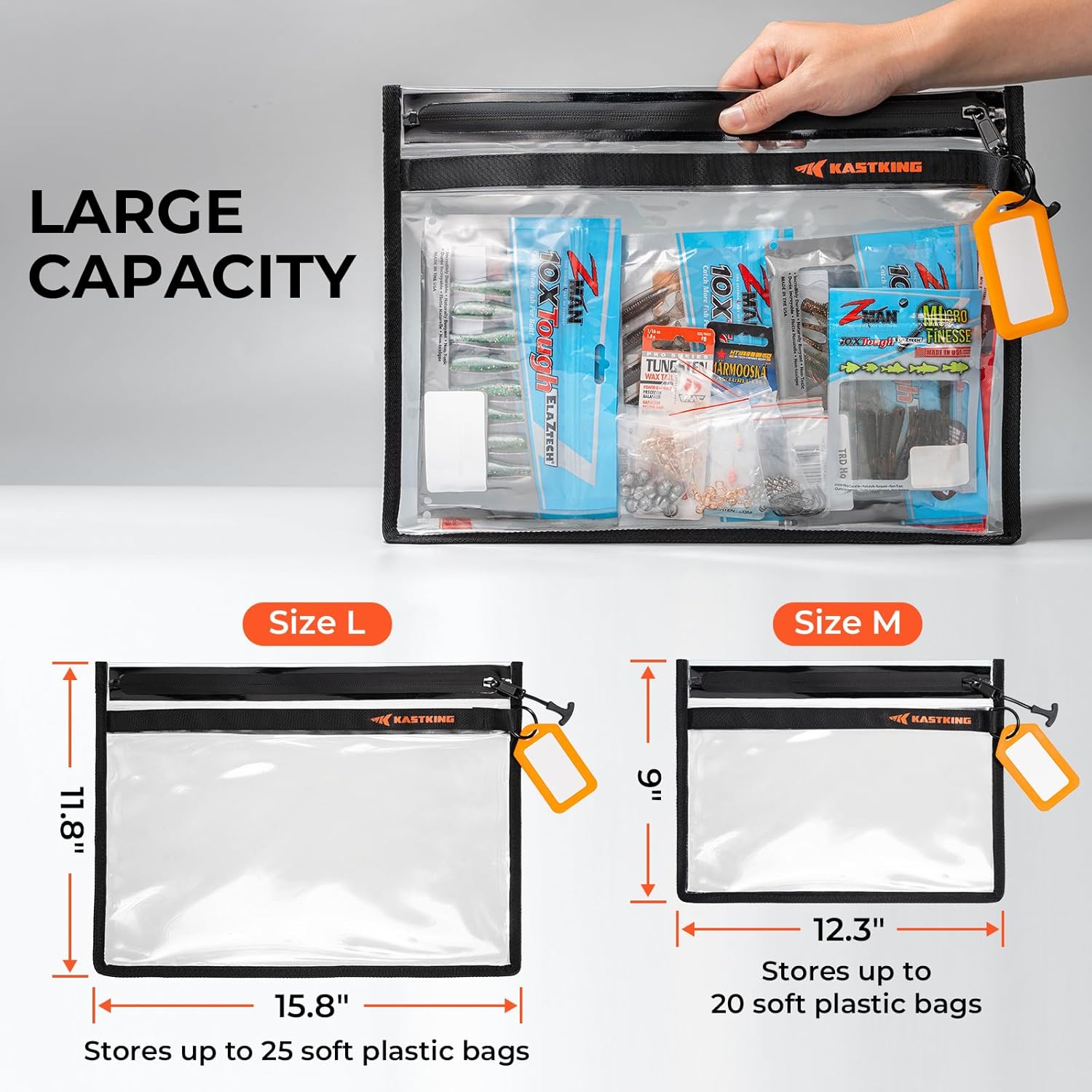 KastKing BaitShield Tackle Storage Bag, Fishing Tackle Bag, Sealed Edges, Water-Resistant Protection, Durable & Tough Build, Large Capacity - Image 5