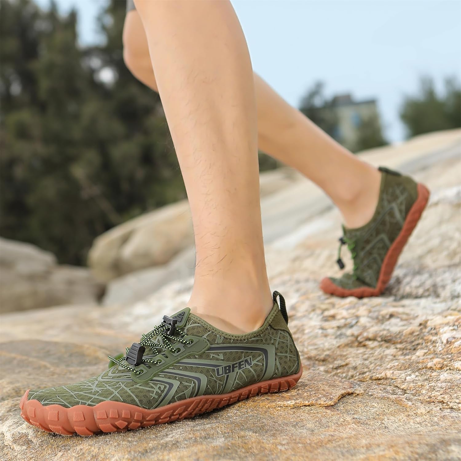 UBFEN Water Shoes Aqua Swim Shoes Mens Womens Beach Sports Quick Dry Barefoot for Boating Fishing Diving Surfing - Image 2