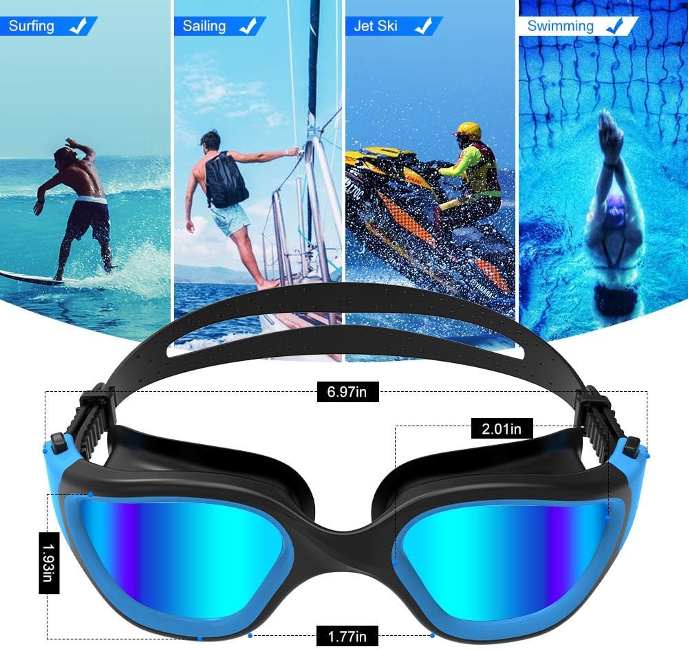 ZIONOR Swim Goggles, Upgraded G1 Polarized Swimming Goggles Anti-Fog for Adult Men Women - Image 8