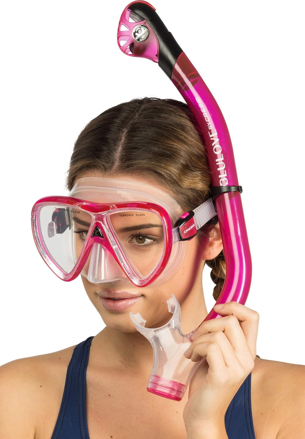 Cressi Adult Snorkel Set (Mask, Dry Snorkel, Adjustable Fins) - Light for Travel - Ocean Set: Designed in Italy - Image 9