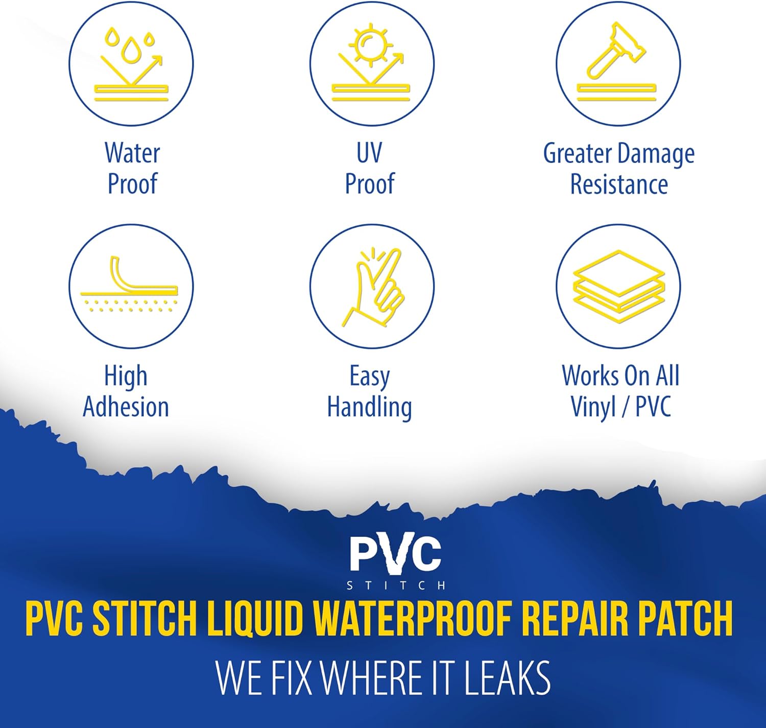 PVC Stitch Liquid Patch – Air Mattress Patch Kit Heavy Duty, Inflatable Patch Glue for PVC & PU, Inflatable Boats, Rafts, Kayaks, SUP, Hot Tubs, Waterbeds, Bounce Houses. Waterproof, 3-hr Cure, 20 ml - Image 6