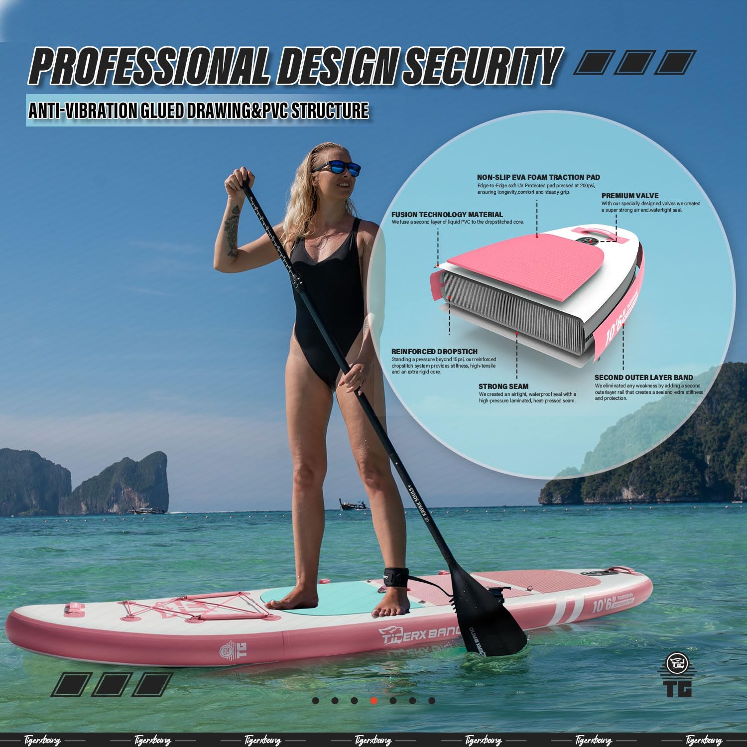Inflatable Paddle Board with Premium SUP Board Accessories, Allround Paddle Boards for Adults/Kids,Stand Up Paddle Board Defender Collection - Image 8