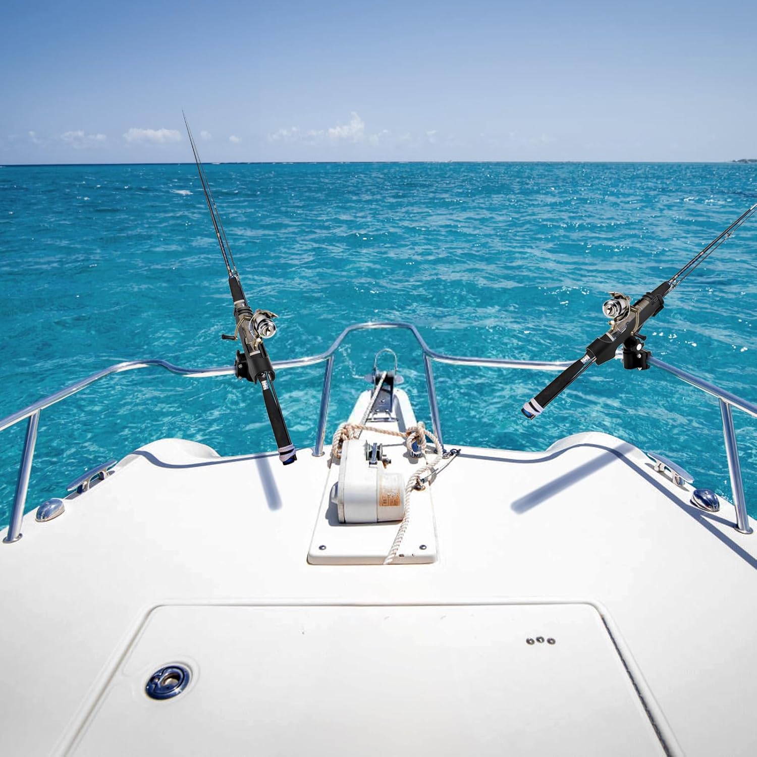 Bekith 2 Pack Fishing Rod Holder with Combo Mount, Adjustable Fishing Boat Rod Holder, Black Finish - Image 7