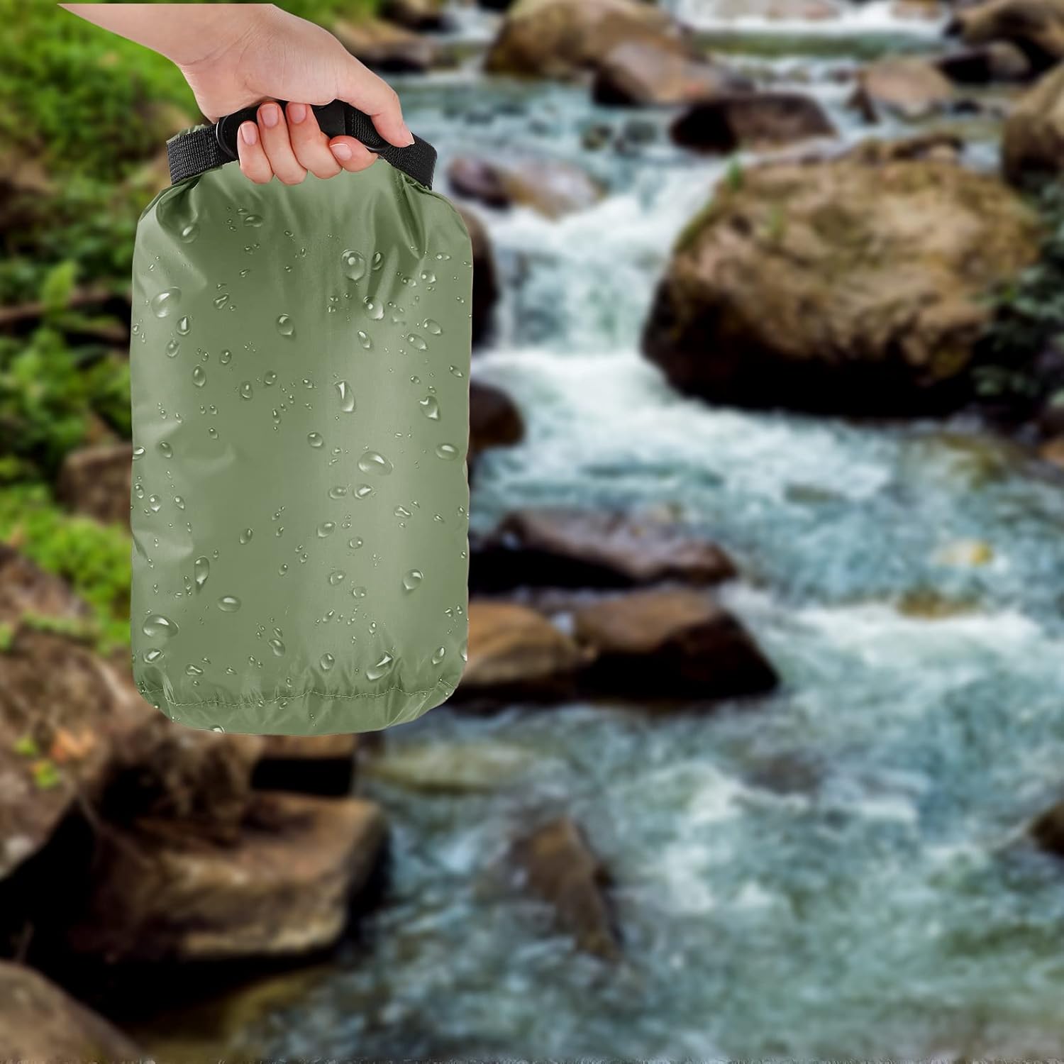 Shappy 6 Pcs Waterproof Dry Bag Set Ultralight Stuff Sack 20/15/10/8/5/3L Backpacking Bag with Long Adjustable Strap Outdoor Keep Gear Dry Sack for Camping Kayaking Boating Hiking Travel - Image 6