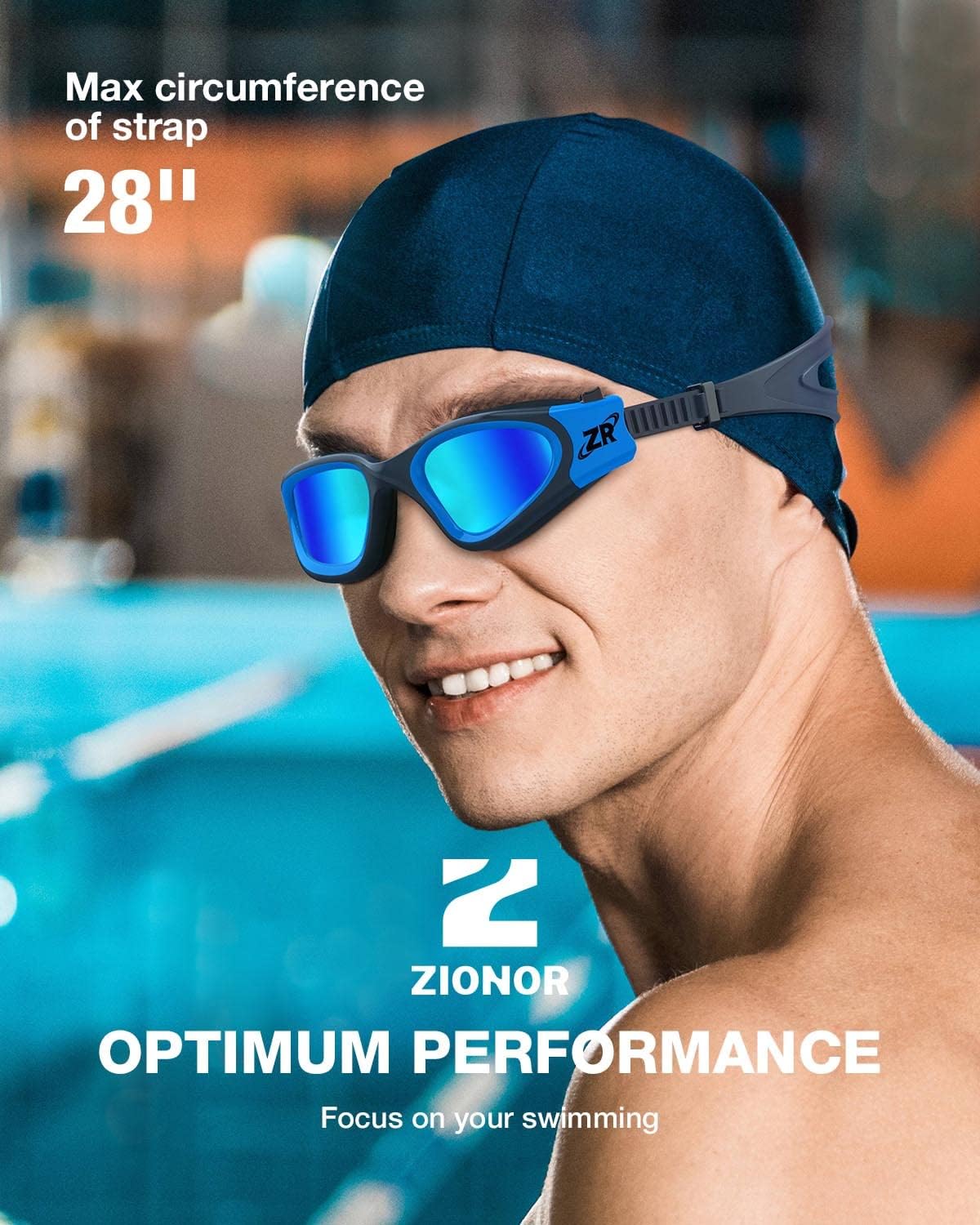 ZIONOR Swim Goggles, Upgraded G1 Polarized Swimming Goggles Anti-Fog for Adult Men Women - Image 7