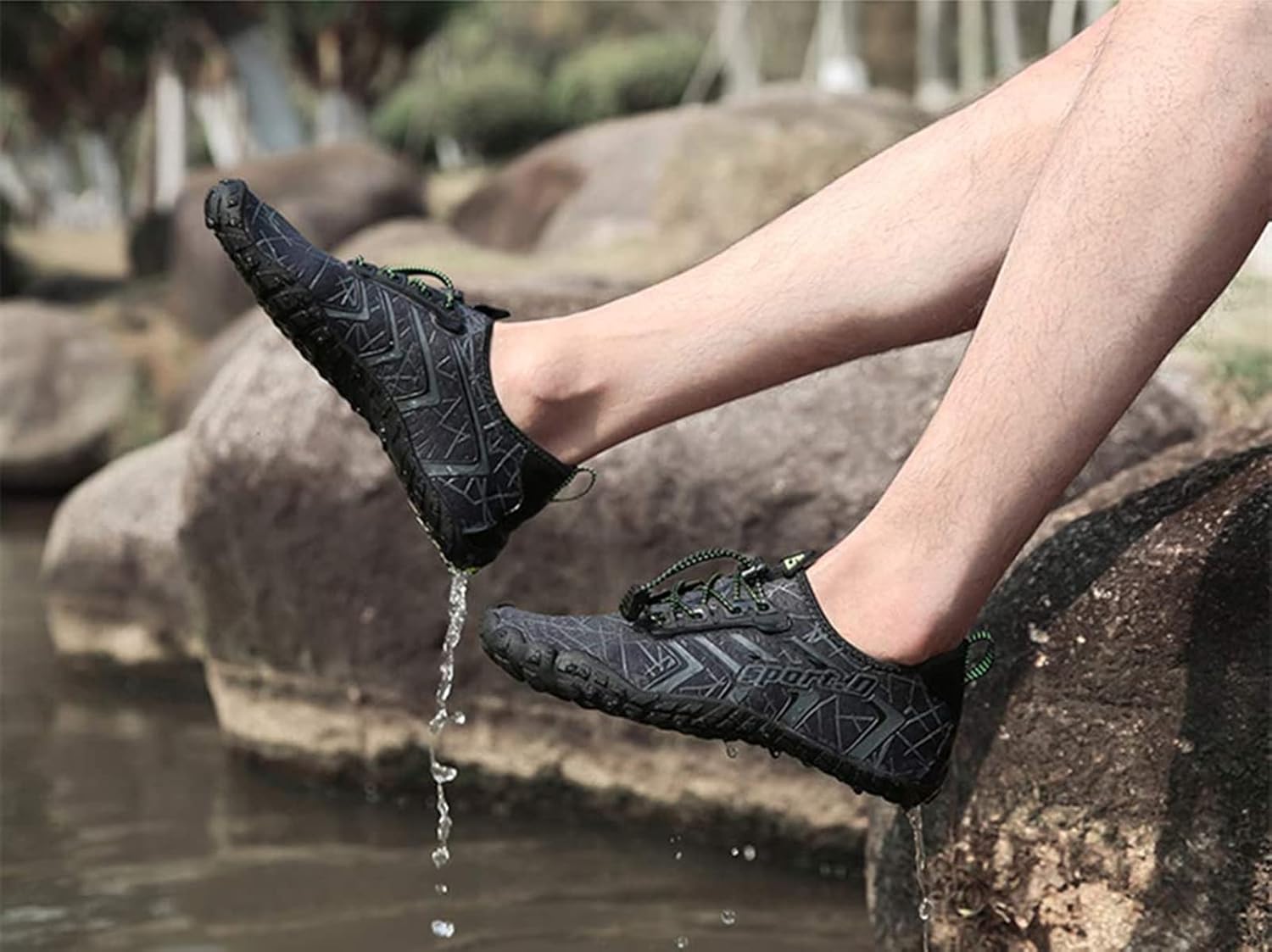 UBFEN Water Shoes Aqua Swim Shoes Mens Womens Beach Sports Quick Dry Barefoot for Boating Fishing Diving Surfing - Image 2