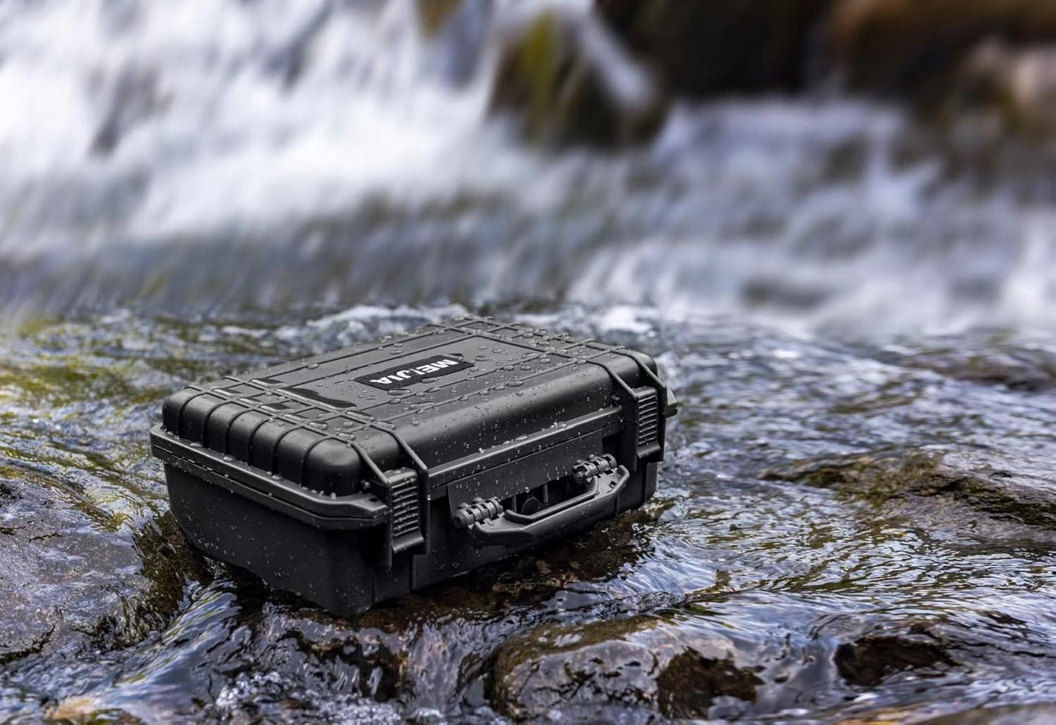 MEIJIA All Weather Portable IP67 Waterproof Protective Case, Hard Camera Case with customizable foam, Perfectly Protection of Camera, Drones,Pistols,Lens,Equipments,Black,18.5 x14.06x6.93inches - Image 6