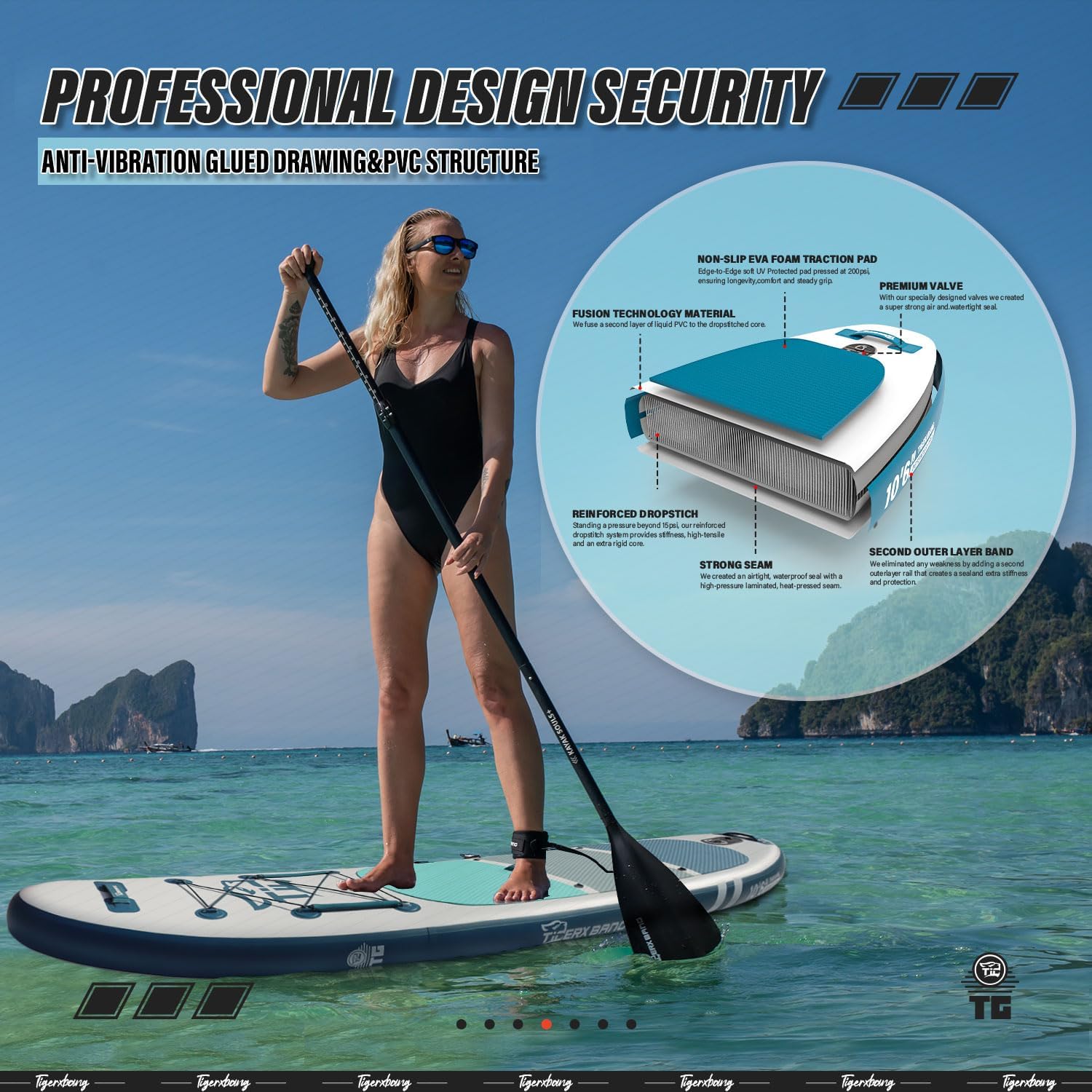 Inflatable Paddle Board with Premium SUP Board Accessories, Allround Paddle Boards for Adults/Kids,Stand Up Paddle Board Defender Collection - Image 8