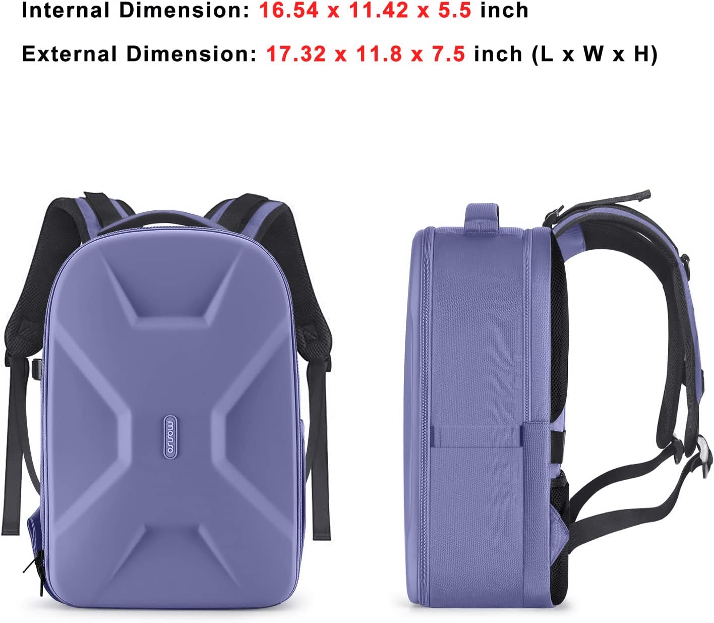 MOSISO Camera Backpack, DSLR/SLR/Mirrorless Photography Camera Bag 15-16 inch Waterproof Hardshell Case with Tripod Holder&Laptop Compartment Compatible with Canon/Nikon/Sony, Lavender Gray - Image 8