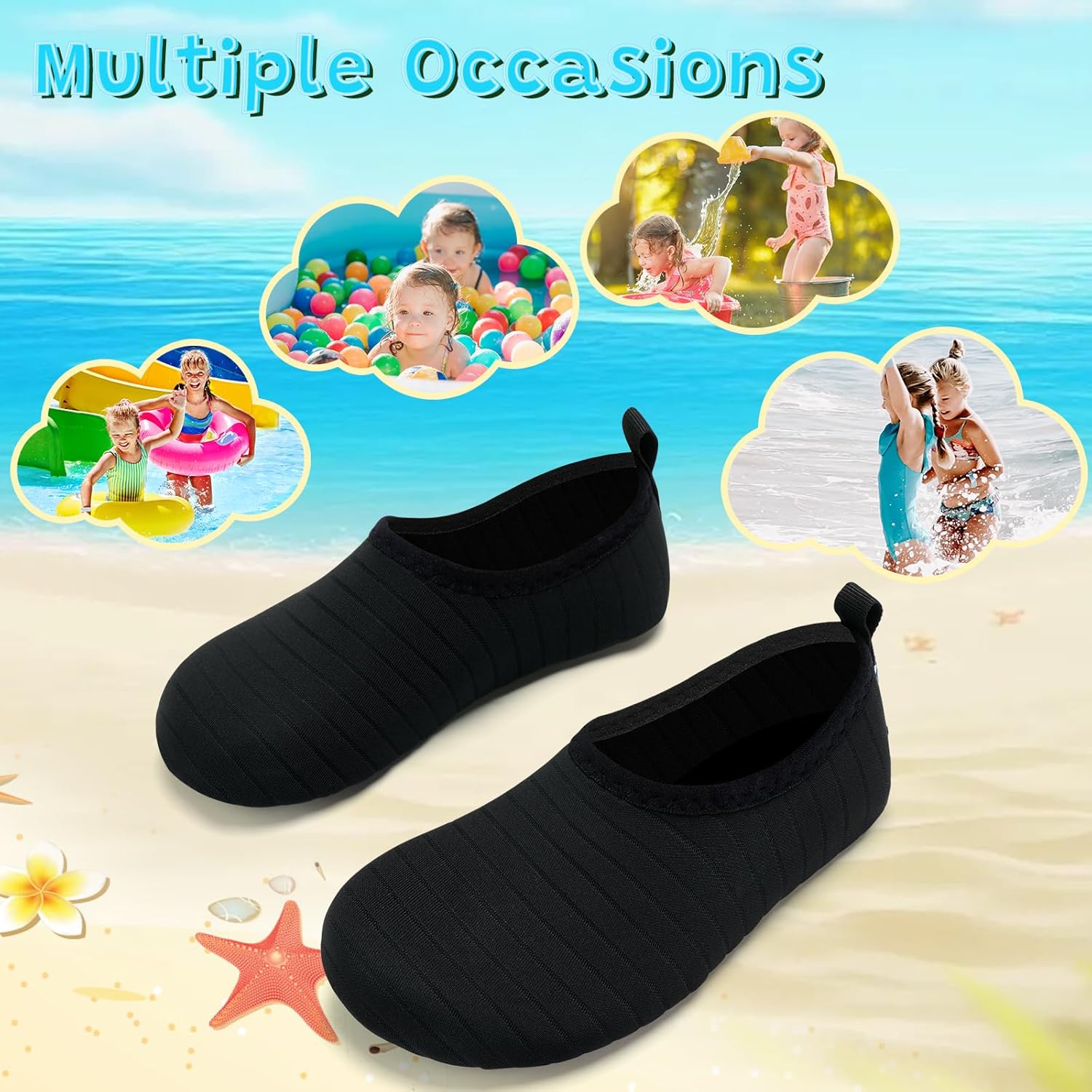 VIFUUR Kids Water Shoes Girls Boys Quick Dry Aqua Socks for Beach Swim Outdoor Sports - Image 5