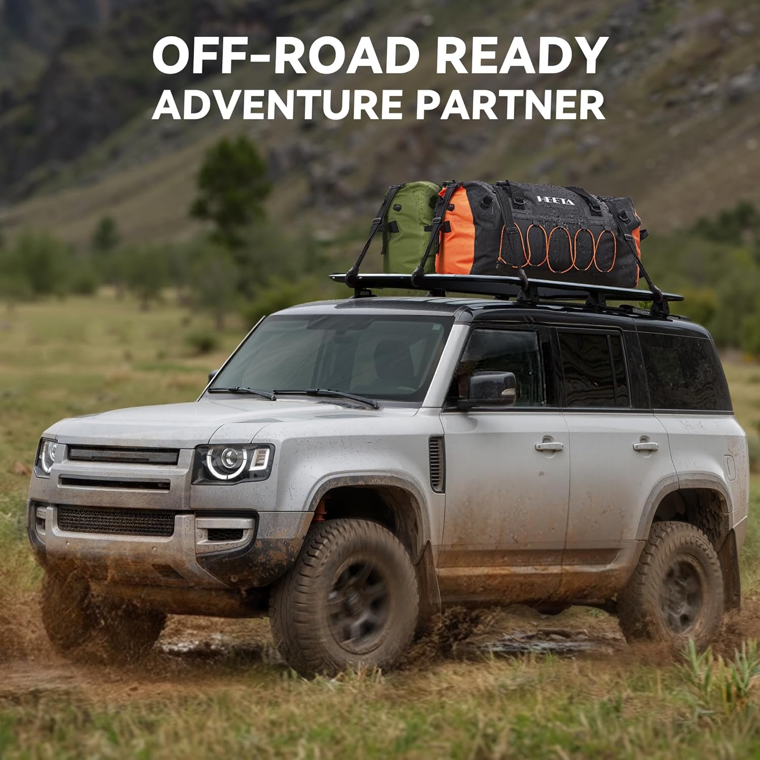 HEETA Waterproof Duffel Bag Motorcycle Dry Bag Backpack, 60L/80L Extra Large Rolltop Travel Duffle Bags with Straps & Handles for Kayaking Rafting Boating Canoeing Camping Gym Beach Cruise Ship - Image 6