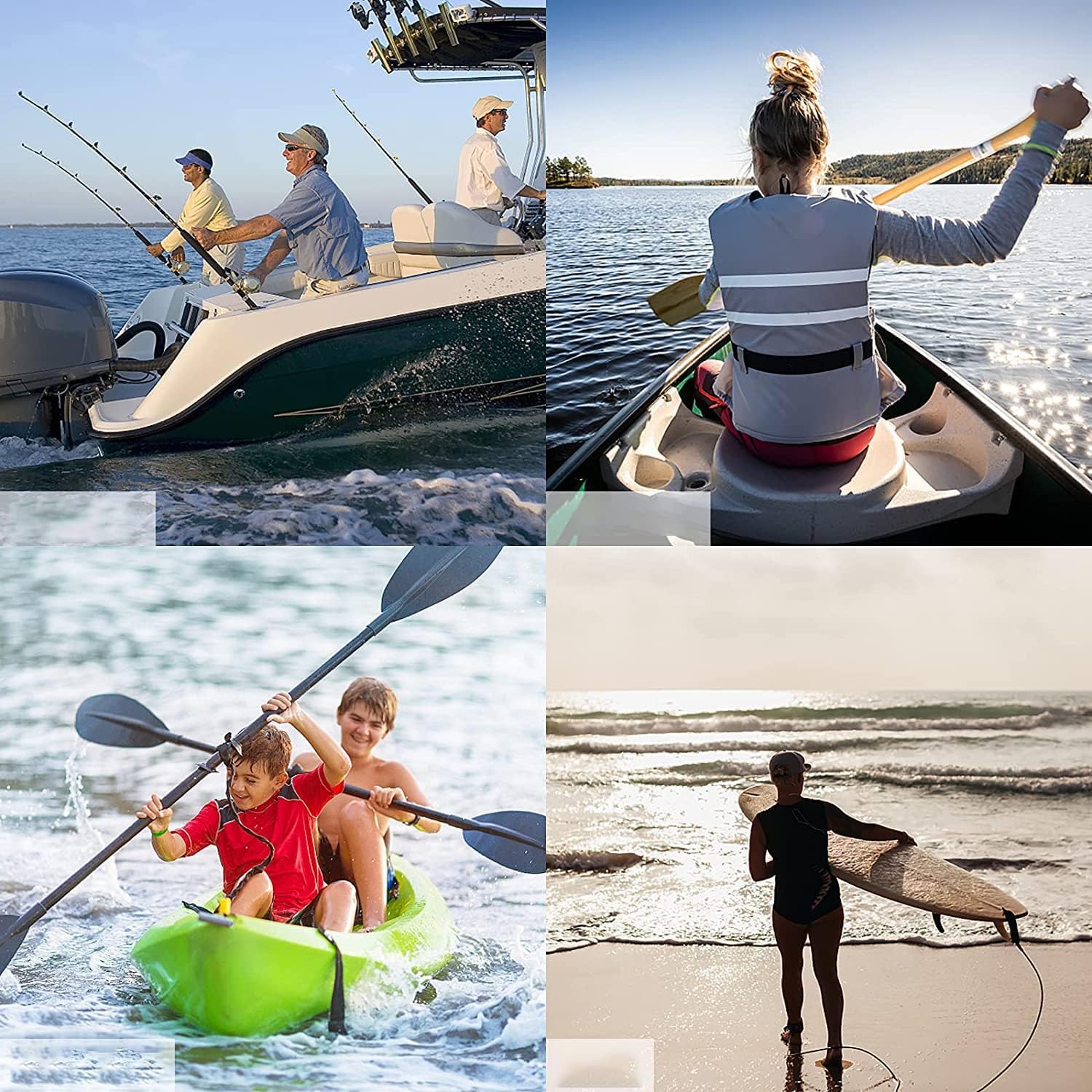 Paddle Leash Kayak Paddle Holder Tool Lanyard - 2 Pack Stretchable Paddle Strap with Carabiner Secure Leash Lanyard Rope for SUP Kayak Canoe Paddle Fishing Pole Rod - Image 7