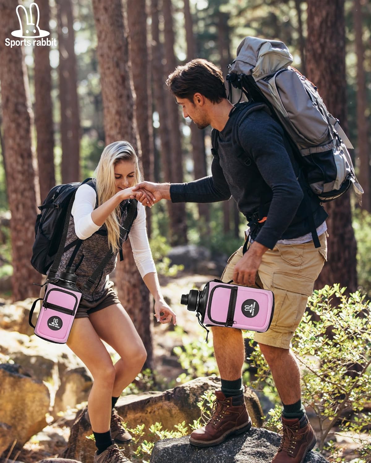 Sports rabbit Universal Water Bottle Holder – Durable Oxford & Neoprene Hybrid Design Compatible with Stanley 30/40oz Handled & 64/87oz Straight Tumblers, Adjustable Strap for Gym, Travel, Outdoors - Image 6