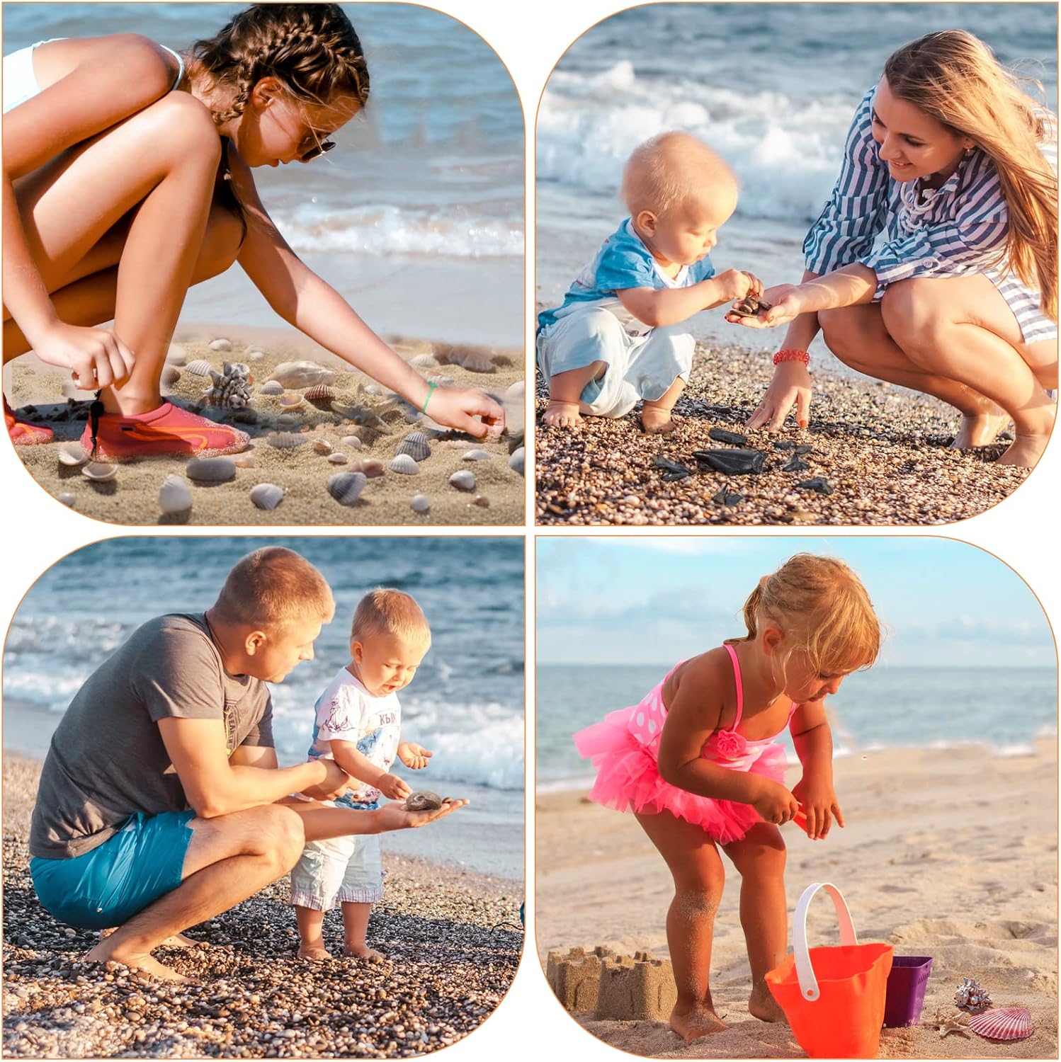 Beach Mesh Shovel with Mesh Beach Bag for Shell Collecting, Kids Filter Sand Scooper for Picking Up Shells, Shark Tooth Sifter Dipper for Boys and Girls, Toy - Image 7