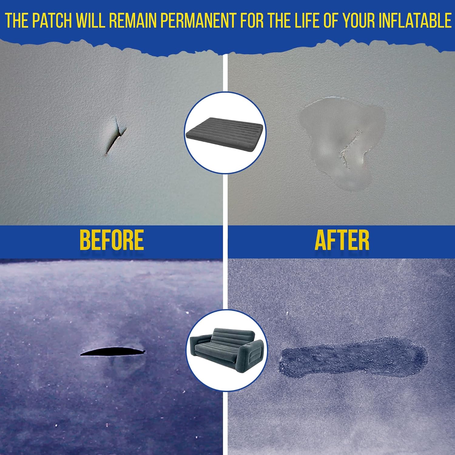 PVC Stitch Liquid Patch – Air Mattress Patch Kit Heavy Duty, Inflatable Patch Glue for PVC & PU, Inflatable Boats, Rafts, Kayaks, SUP, Hot Tubs, Waterbeds, Bounce Houses. Waterproof, 3-hr Cure, 20 ml - Image 3