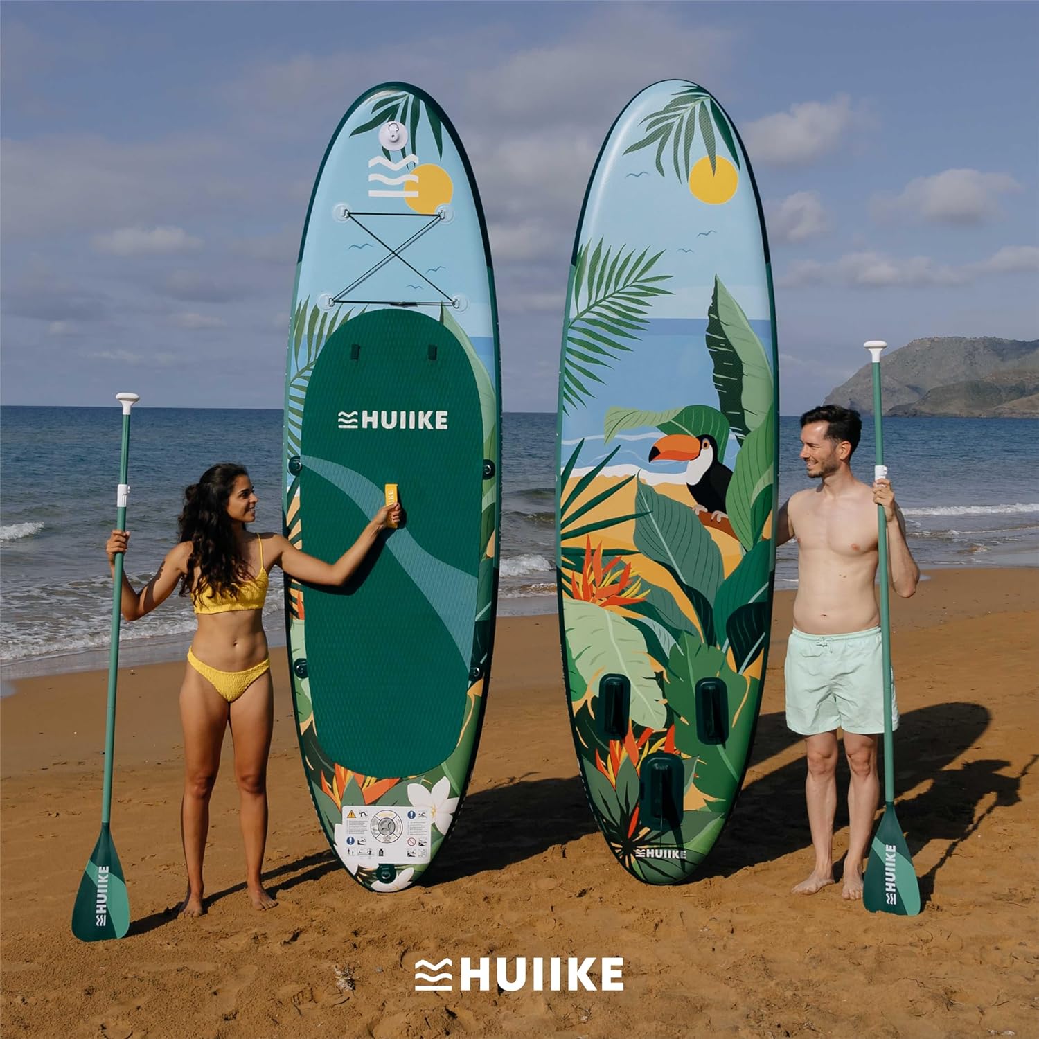 HUIIKE Inflatable Paddle Board for Adults with Accessories Included, Oar, Fins, Pump. Stand Up Paddleboard Great Stability and Resistance. 10’ x 33" x 5.9", Maximum Load 286 lb - Image 7