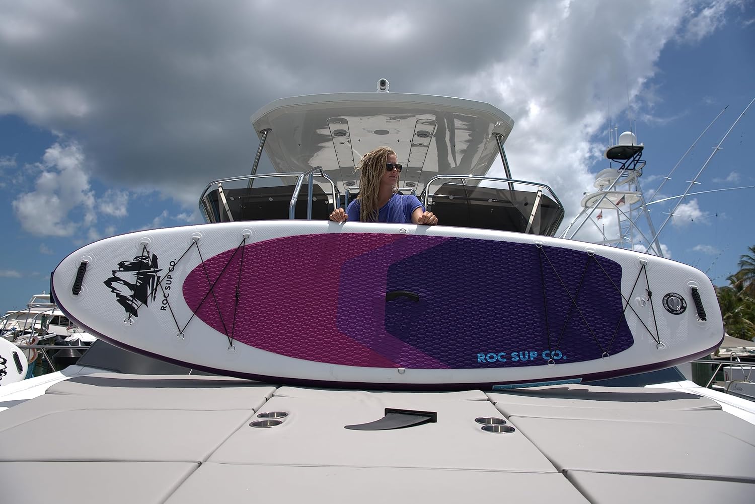 Roc Inflatable Stand Up Paddle Board 10' 6" with Premium SUP Paddle Board Accessories, Wide Stable Design, Non-Slip Comfort Deck for Youth & Adults - Image 5