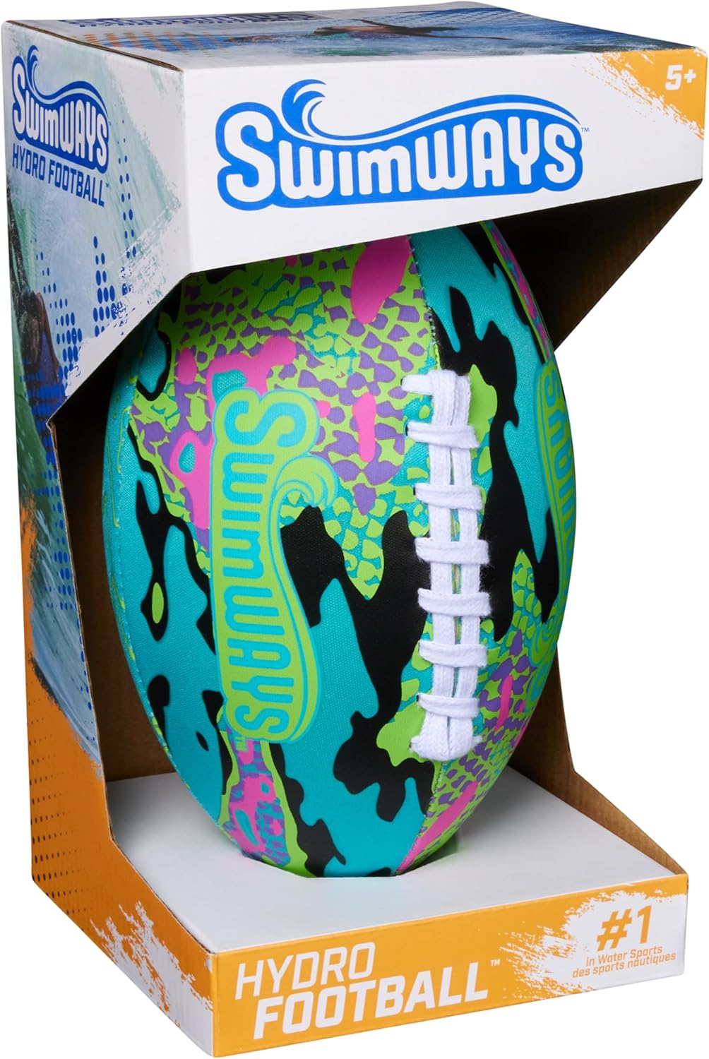 Swimways Hydro Waterproof Football, Outdoor Games for Adults and Kids, Swimming Pool Accessories and Pool Party Games,9.25 Inches, Green - Image 8