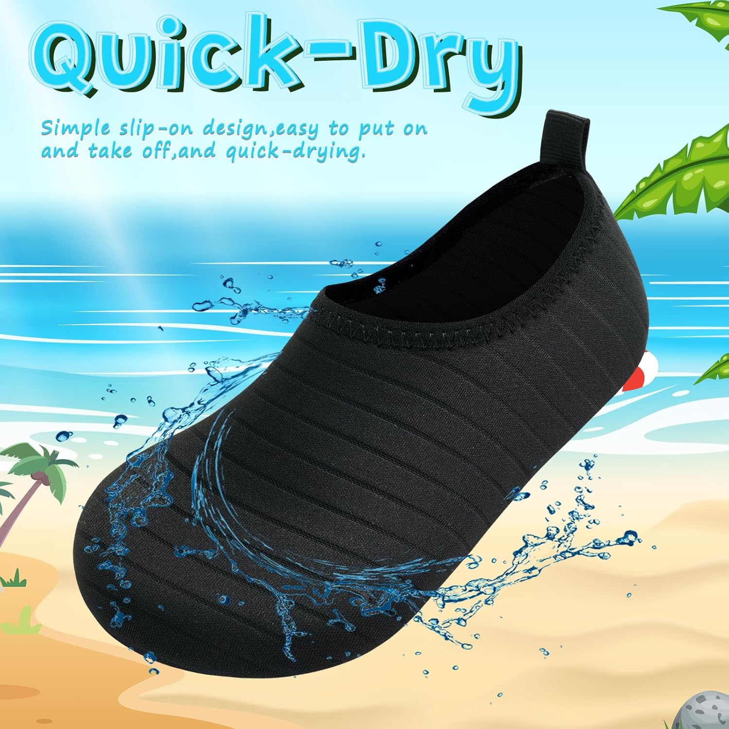 VIFUUR Kids Water Shoes Girls Boys Quick Dry Aqua Socks for Beach Swim Outdoor Sports - Image 4