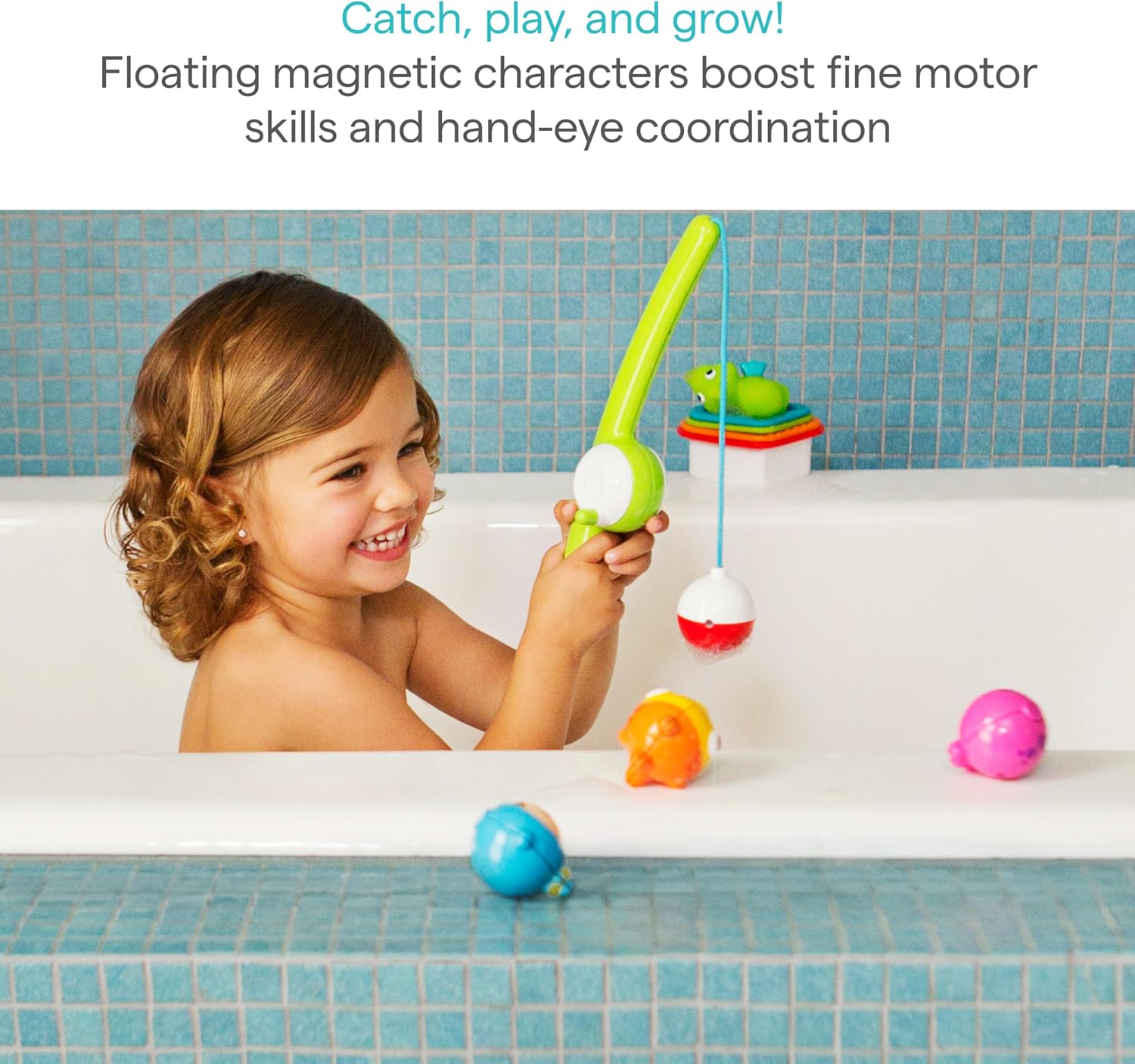 Munchkin® Fishin'™ Magnetic Baby and Toddler Bath Toy, 4pc Set - Image 2
